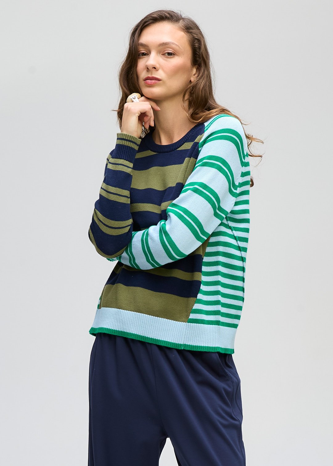 LD + Co Crazy Stripe Crew