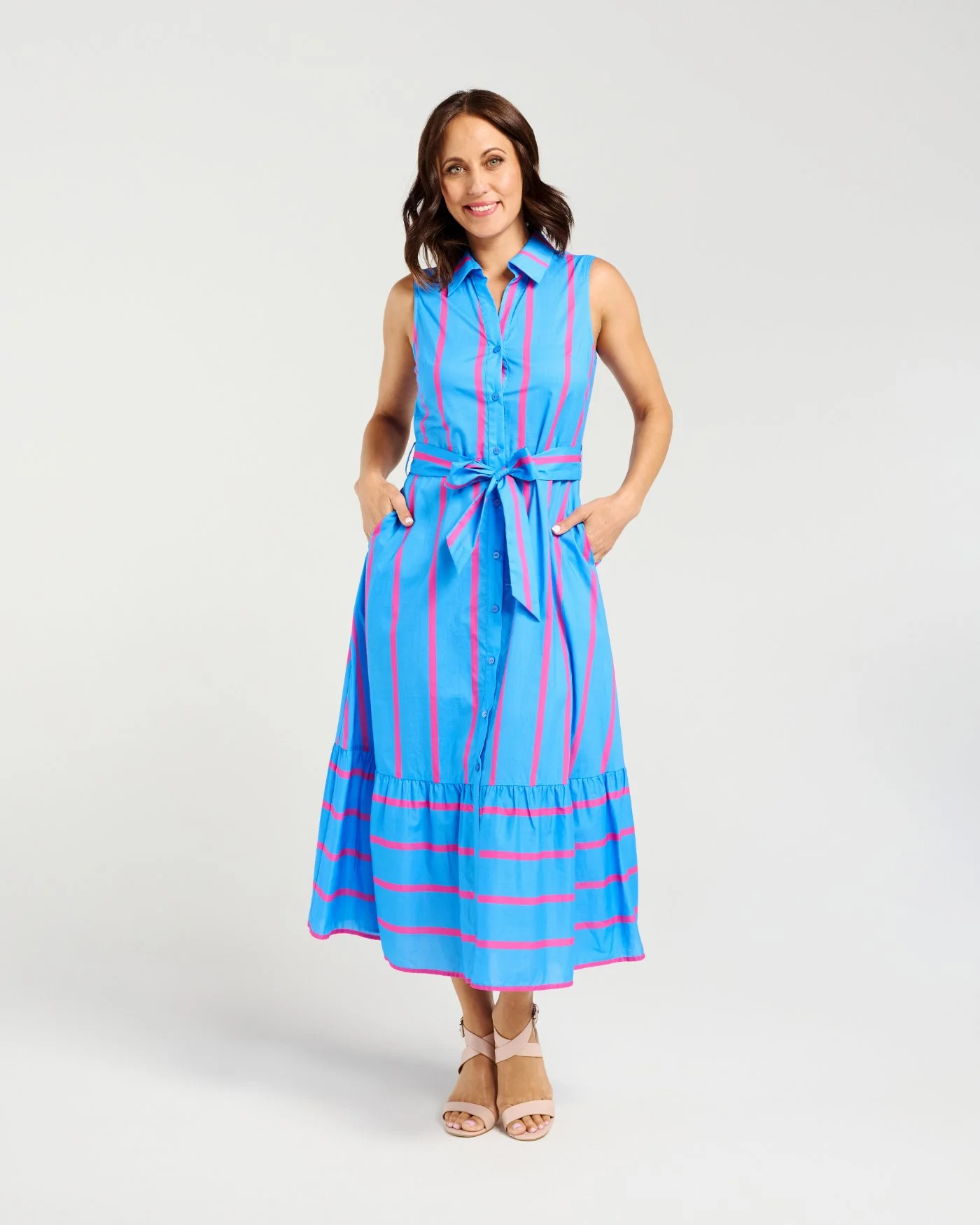Z5054-2 Peyton Dress Blue Pink Stripe (2).jpg