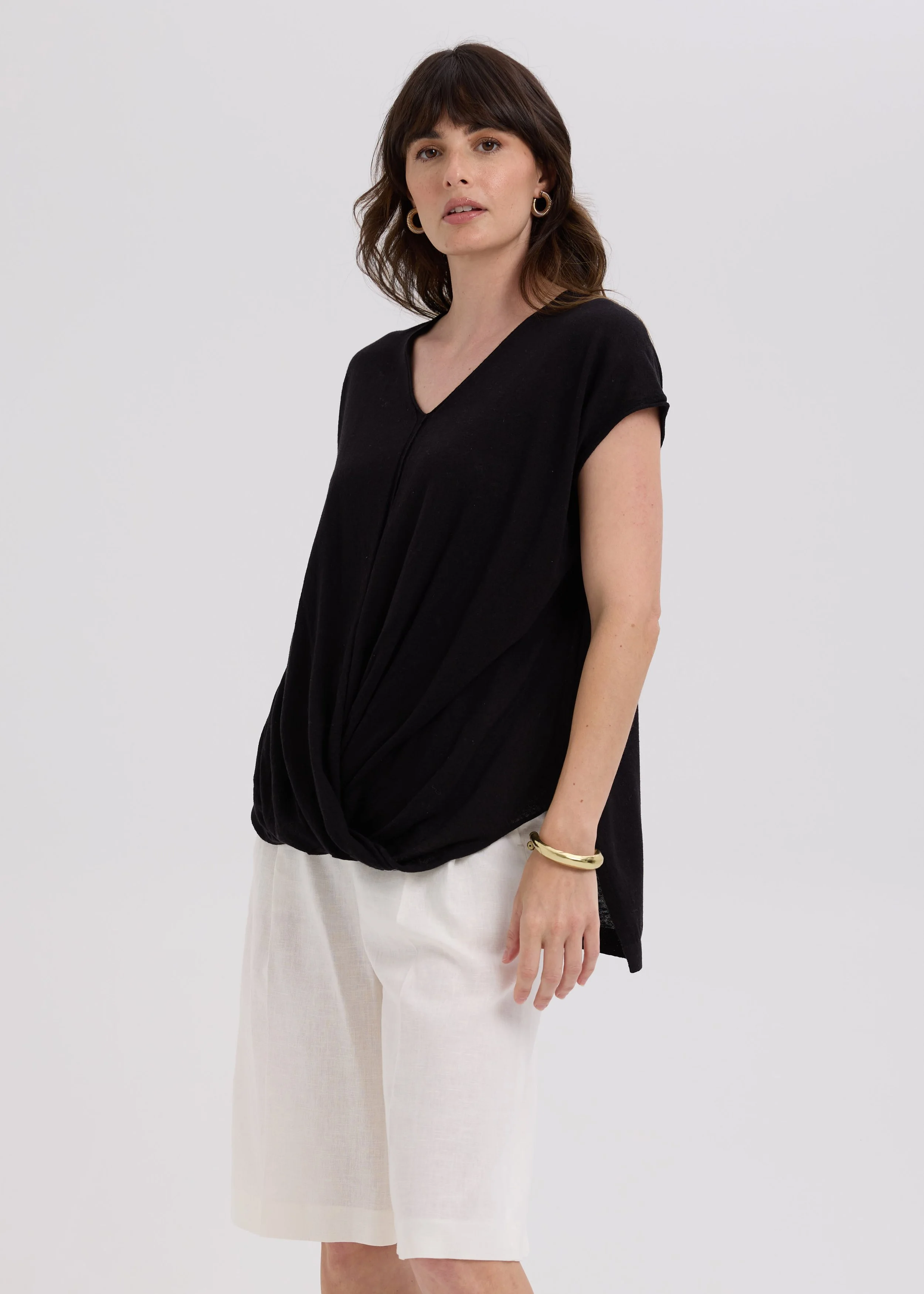 LD + Co Linen Drape Top