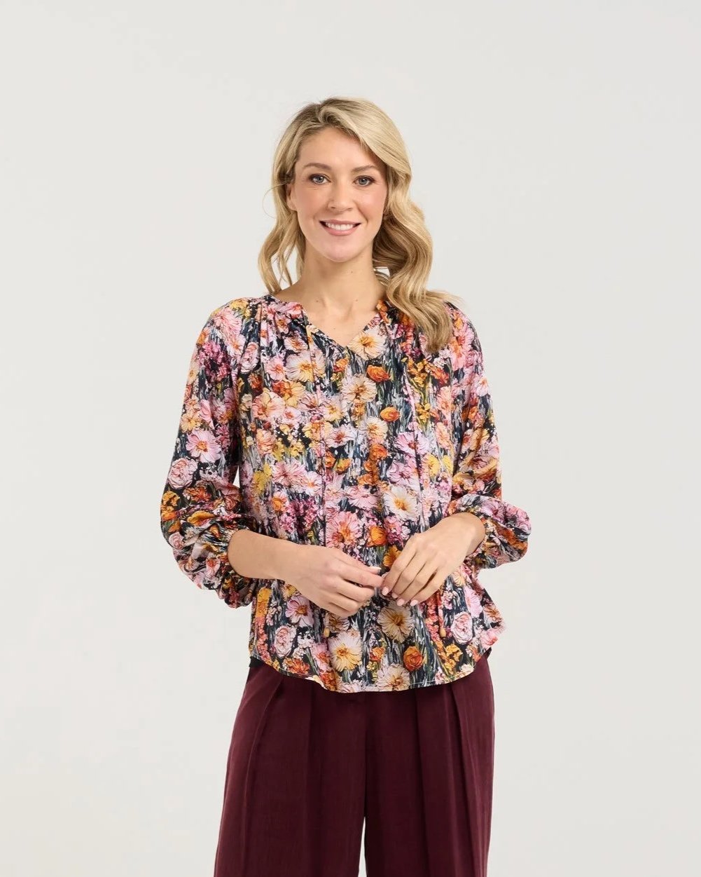 Blackstone Phoebe Gathered Sleeve Top