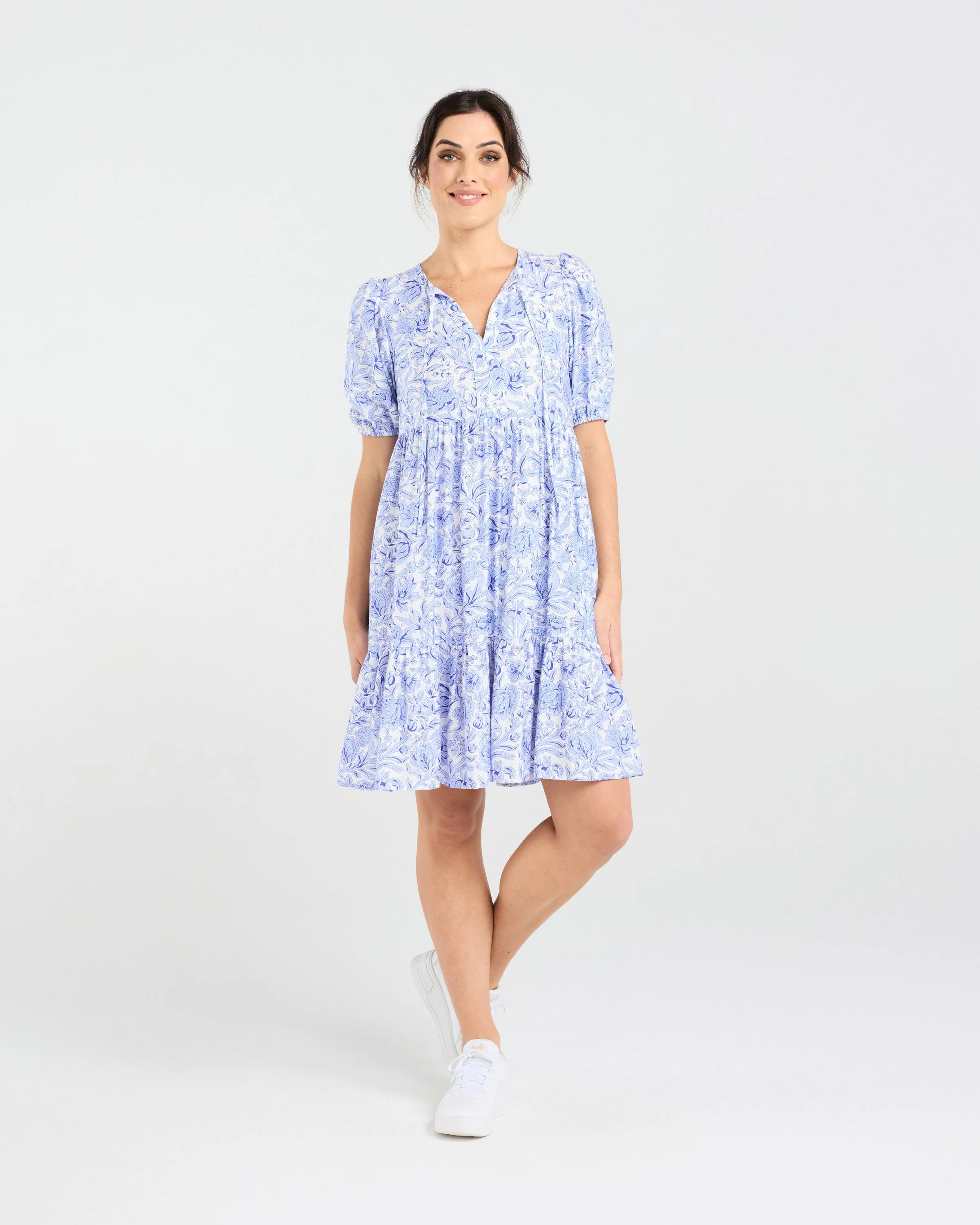 Blackstone Aubrey Tie Neck Dress