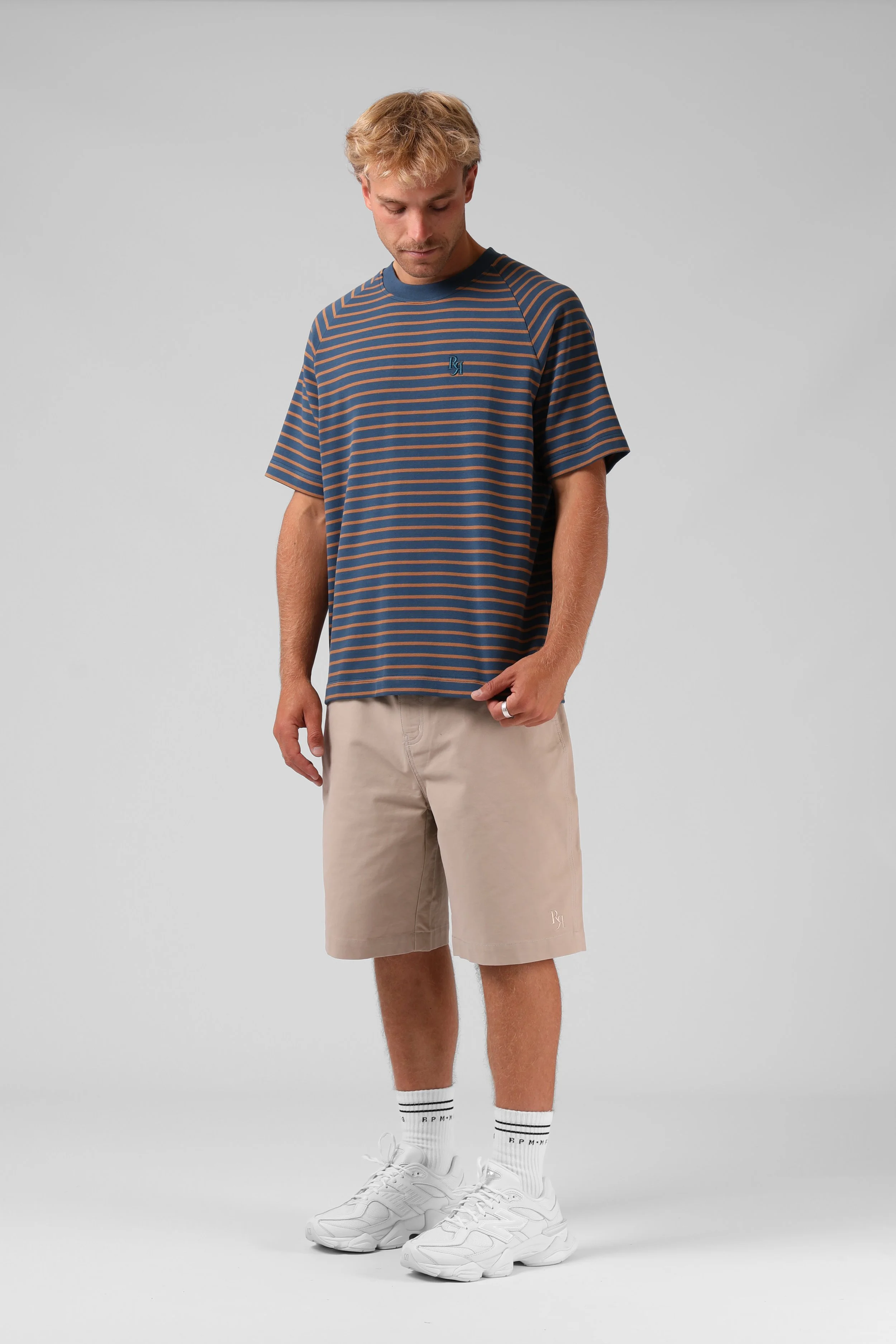 RPM Mens Stripe Raglan Tee