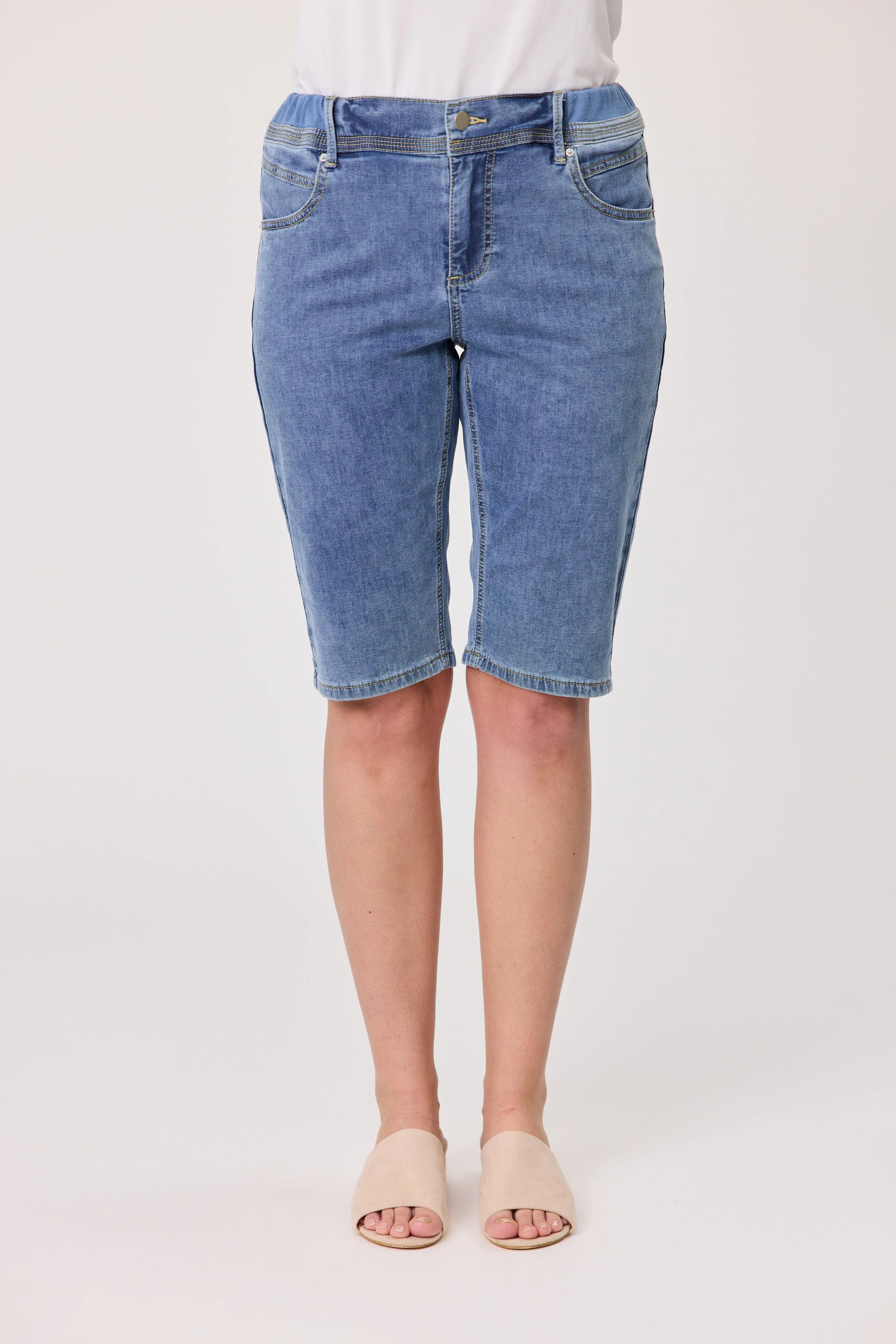Classified Long Length Knit Denim Short