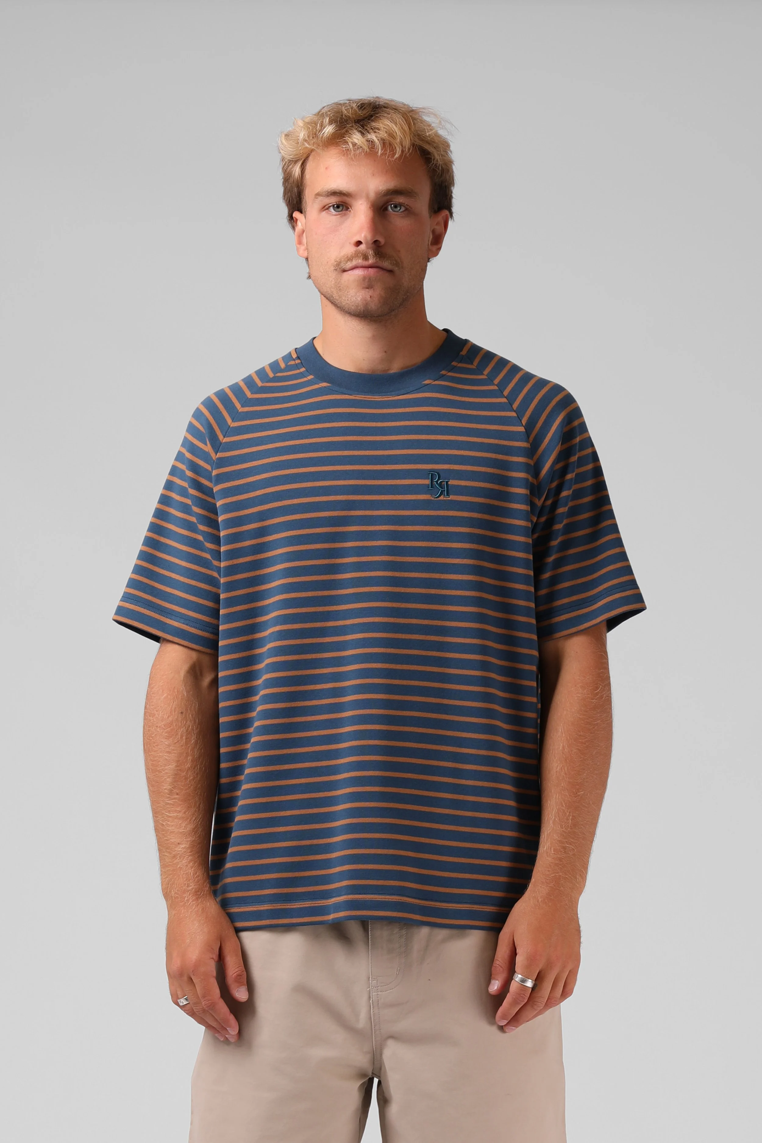 RPM Mens Stripe Raglan Tee