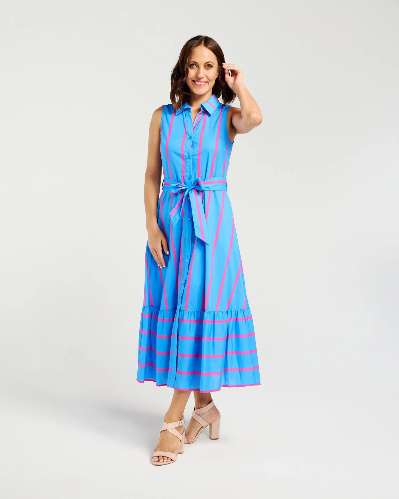 Z5054-2 Peyton Dress Blue Pink Stripe (3).jpg