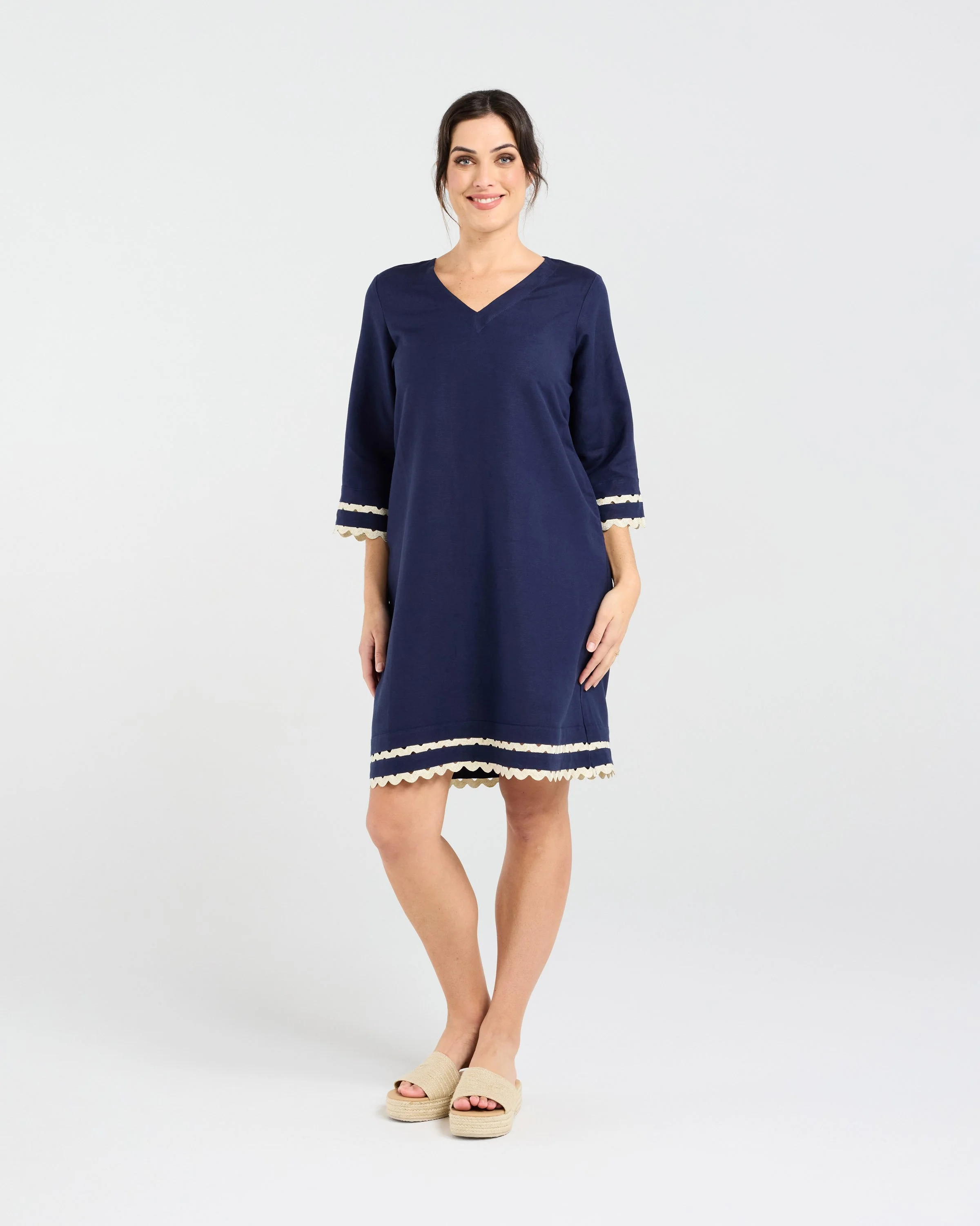 Blackstone Desiree Gold Ric Rac Trim Dress