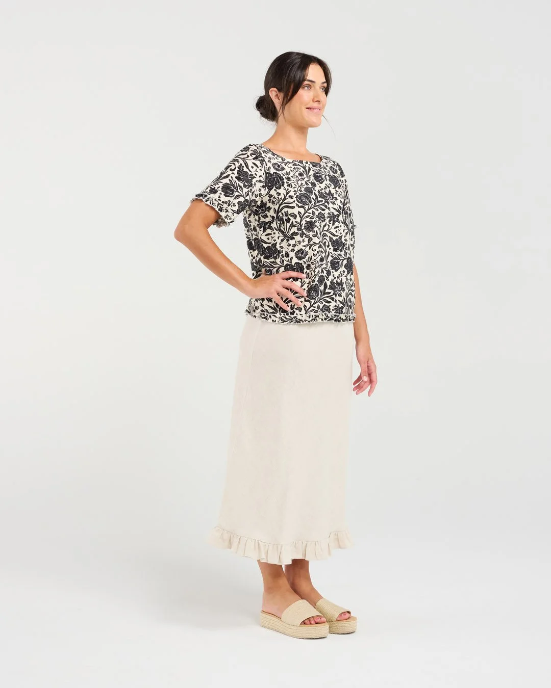 Blackstone Lydia Frill Trim Top