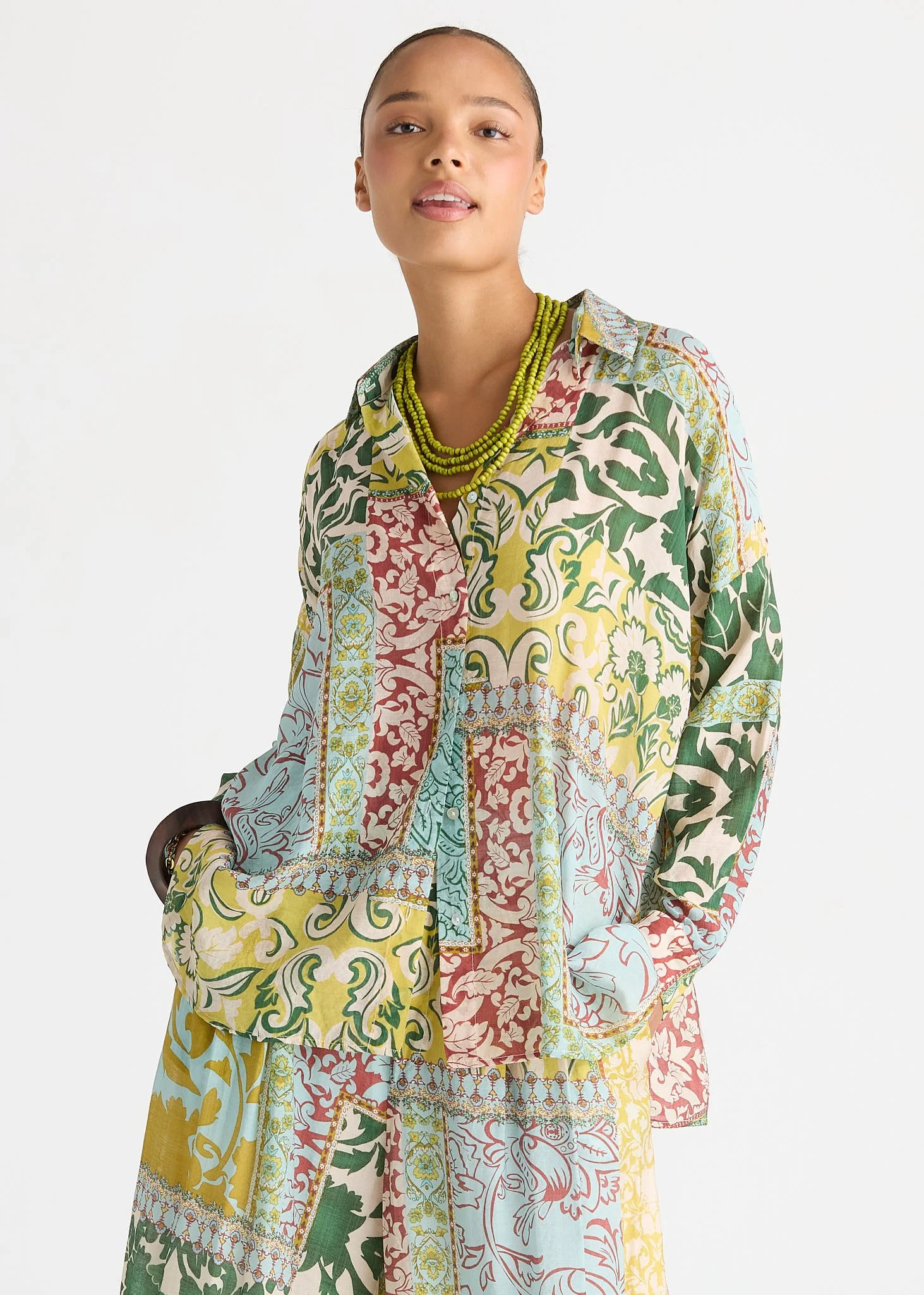 LC8885 MOSAIC Print Shirt