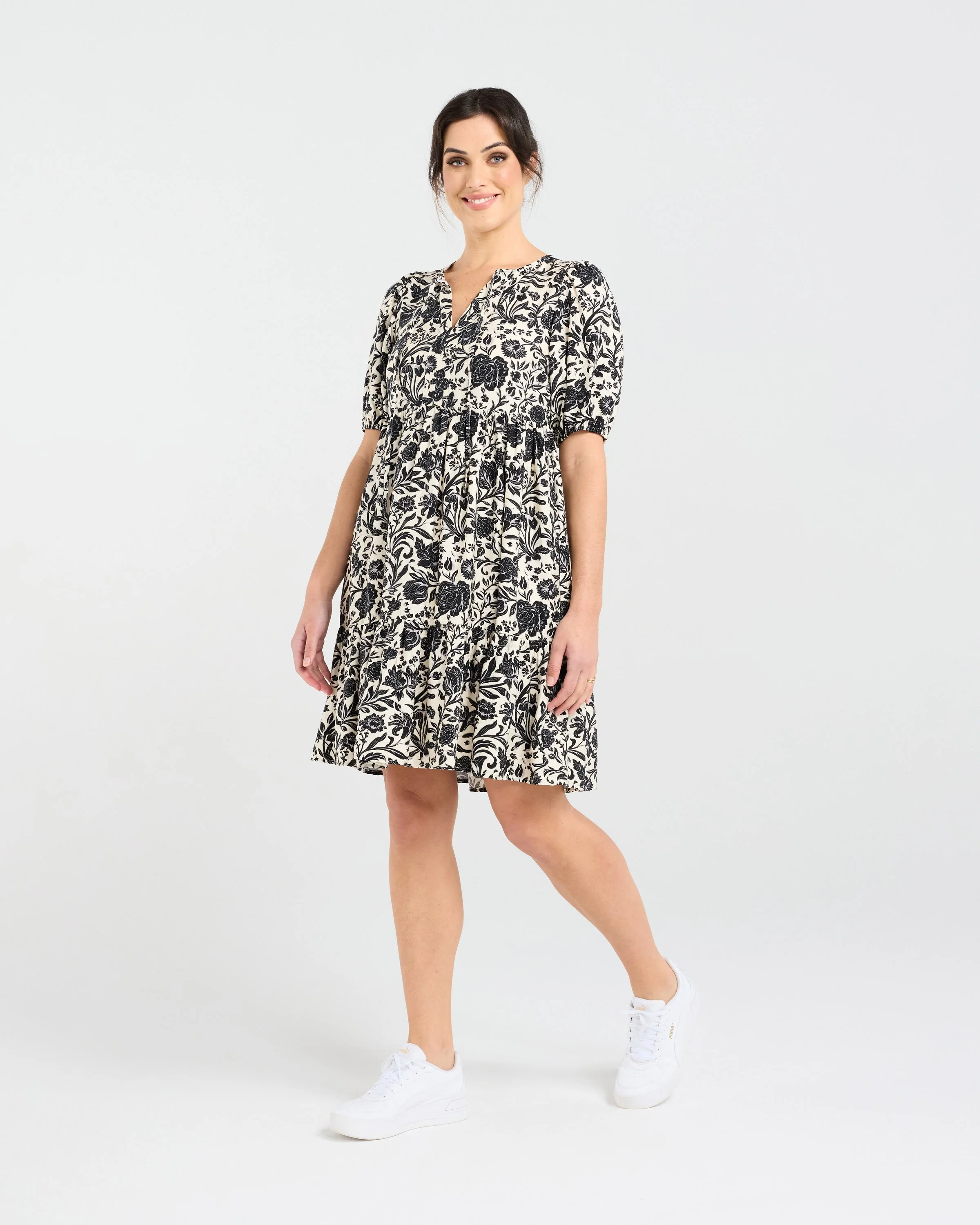Blackstone Aubrey Tie Neck Dress