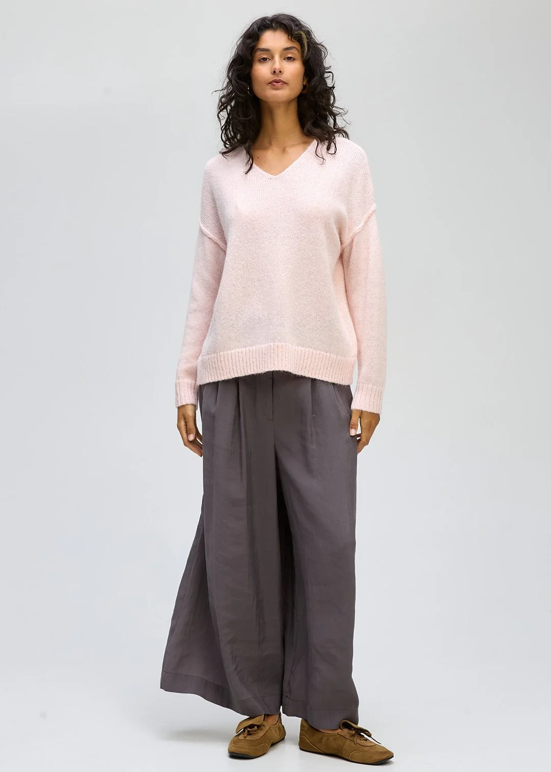 LD + Co Fluffy V Neck Jumper