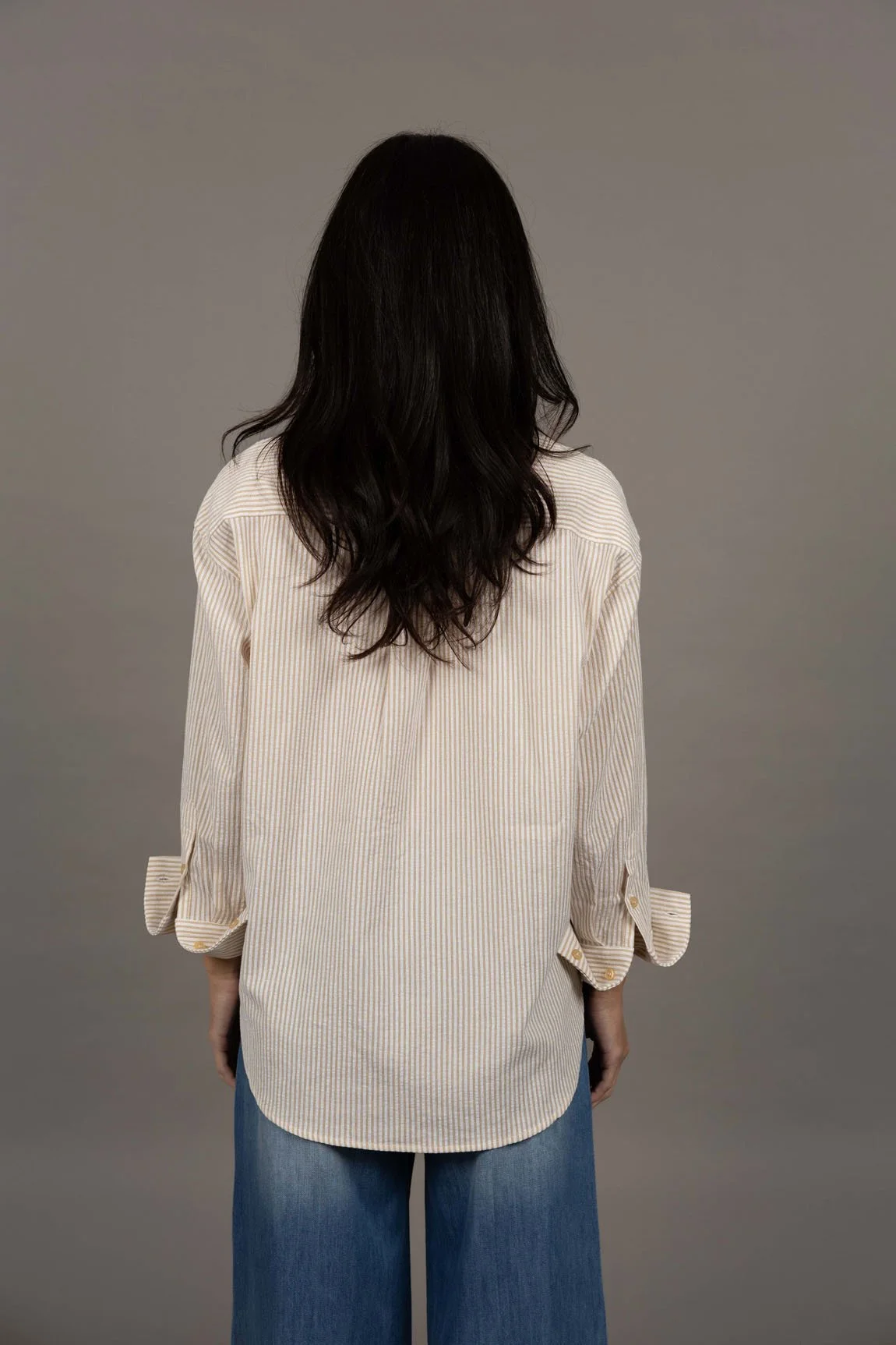 HW26600 - NALA STRIPE SHIRT - SAND STRIPE BACK.jpg