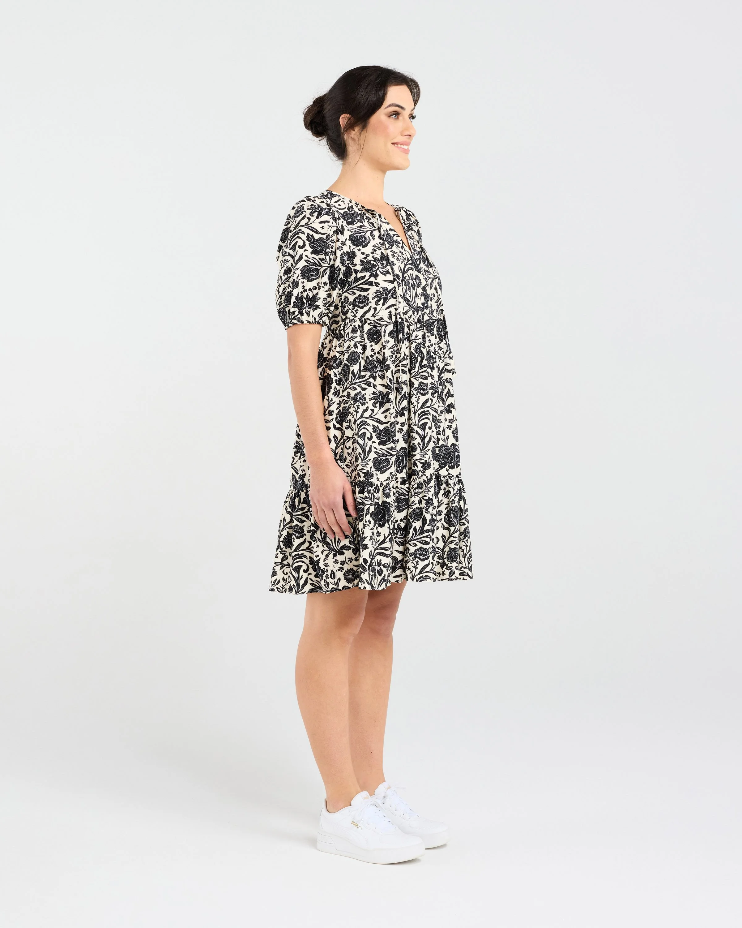 Blackstone Aubrey Tie Neck Dress