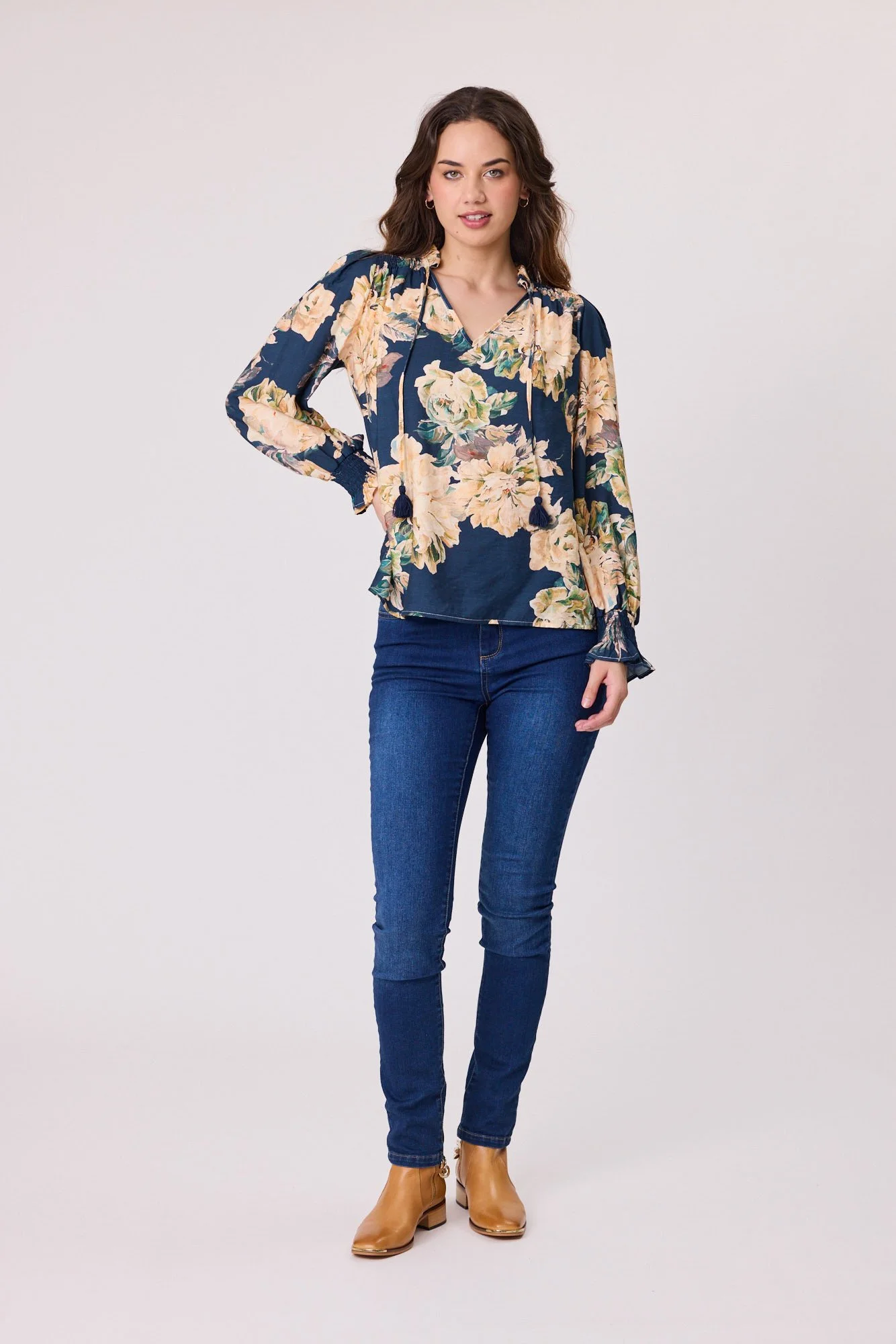Democracy Rose Peasant Top