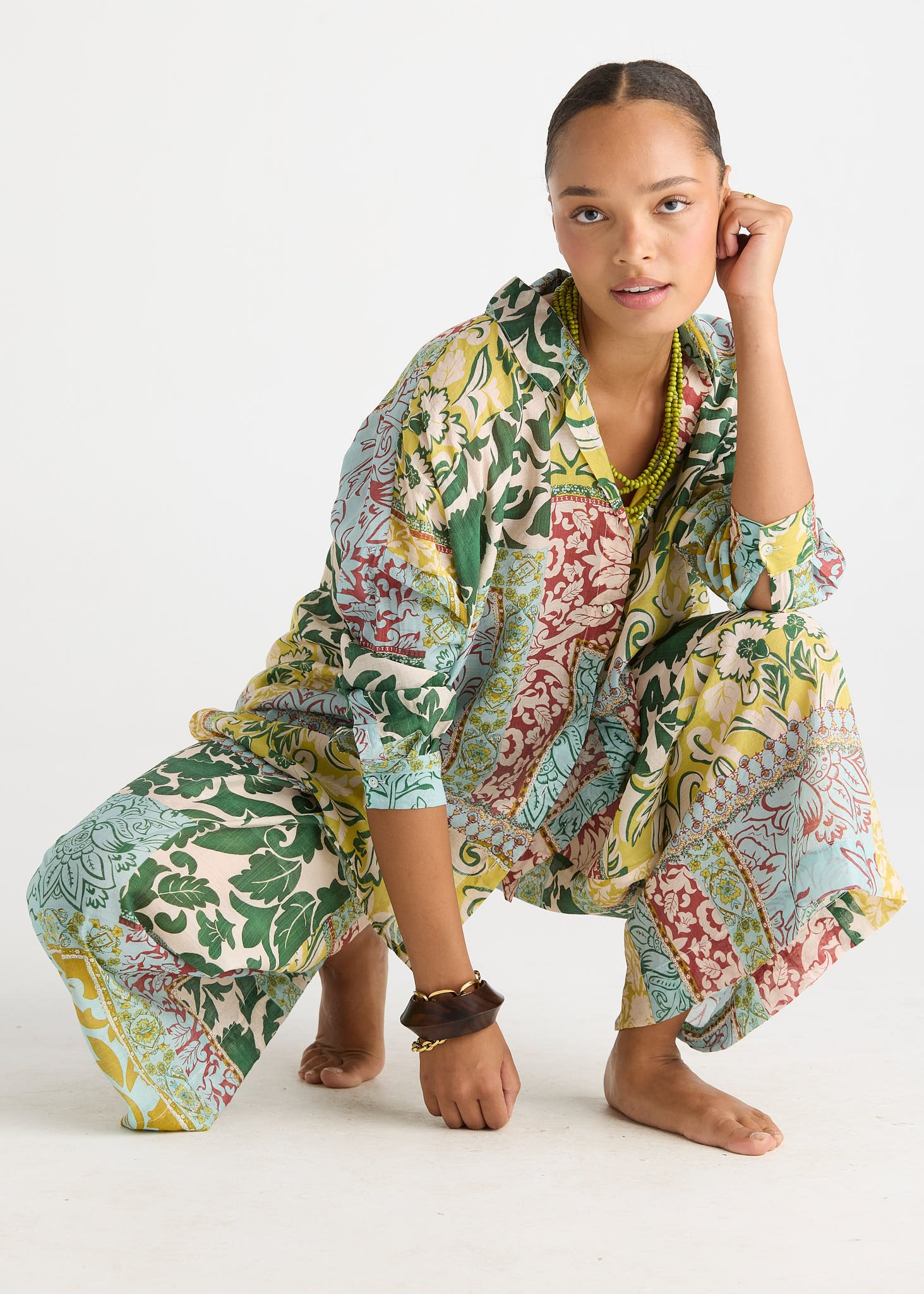 LC8885 MOSAIC Print Shirt