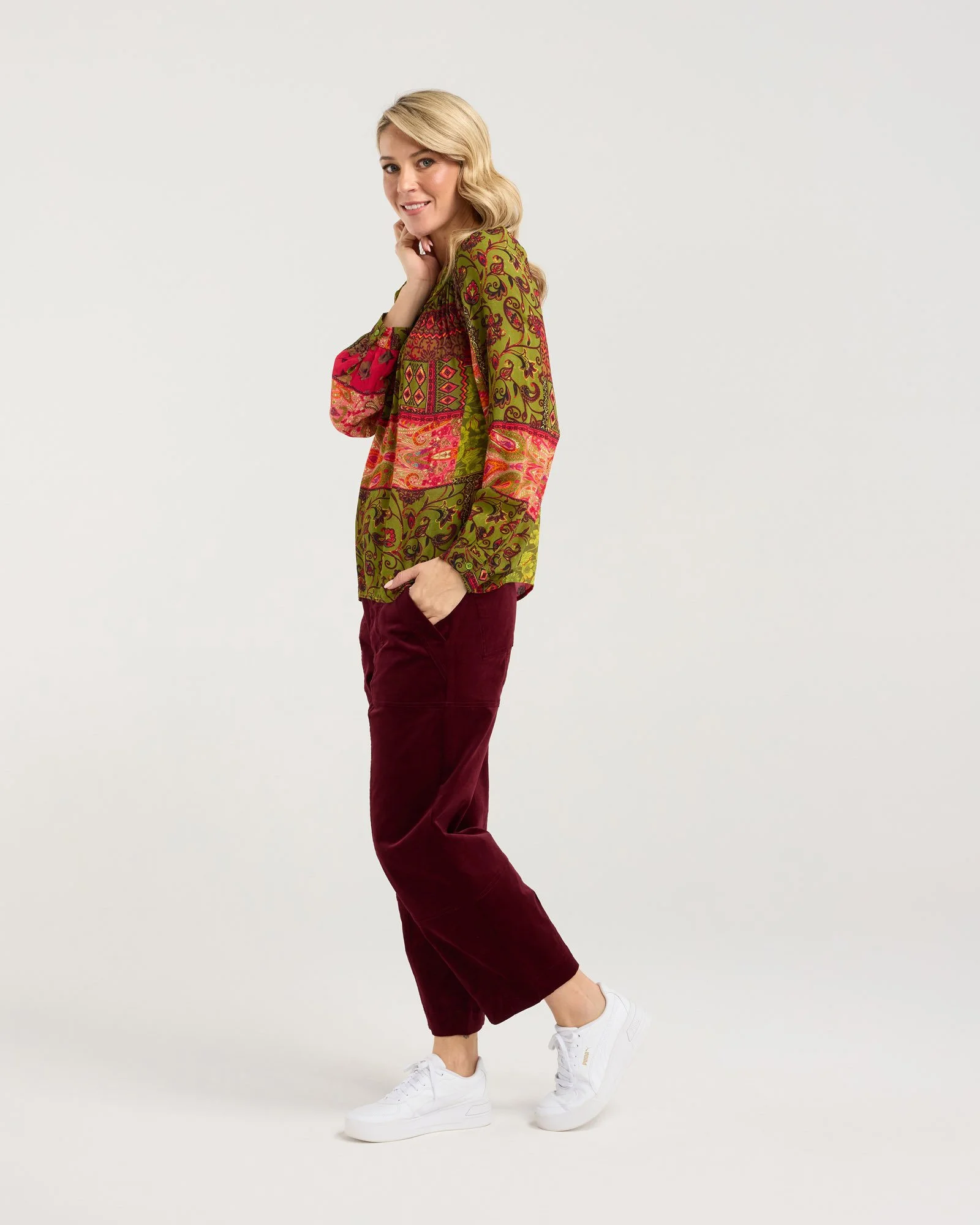 Blackstone Frances Gathered Yoke Top