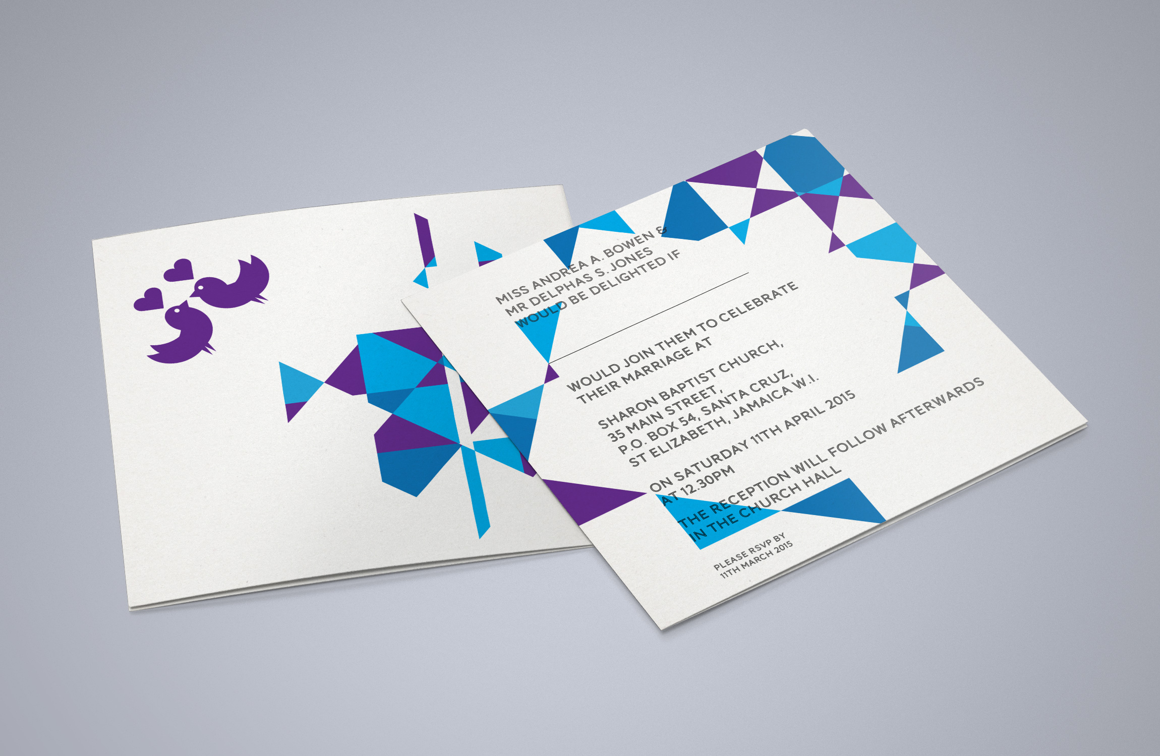 Graphic design, illustration: Wedding invite