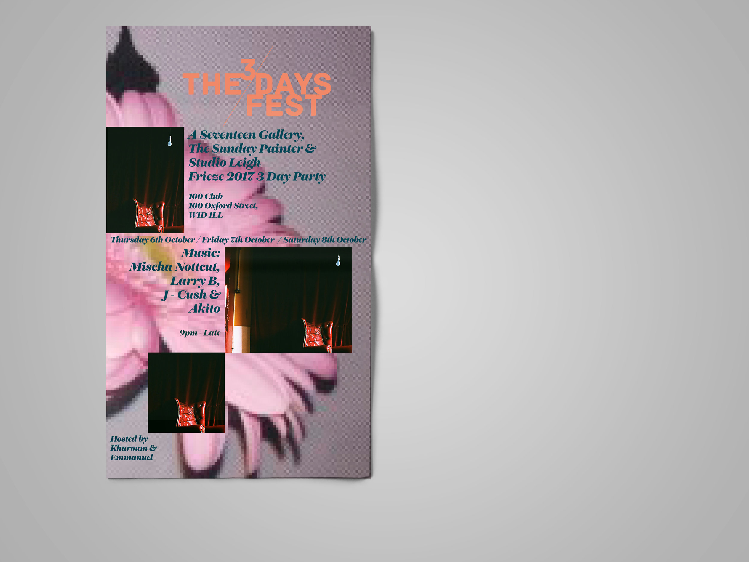 Photography, graphic design: Seventeen Gallery, A Sunday Painter, Studio Leigh Frieze Party