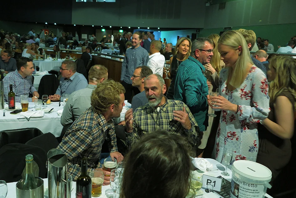 Joel and Agy talk story telling with Jack McCoy