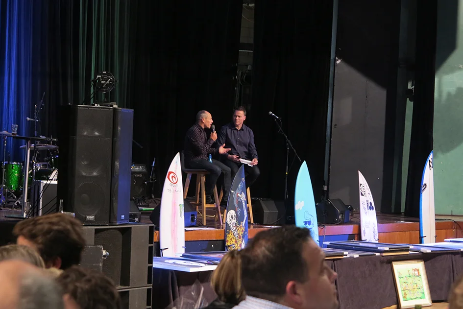 T.C gives and inspiring speech with Toby Martin