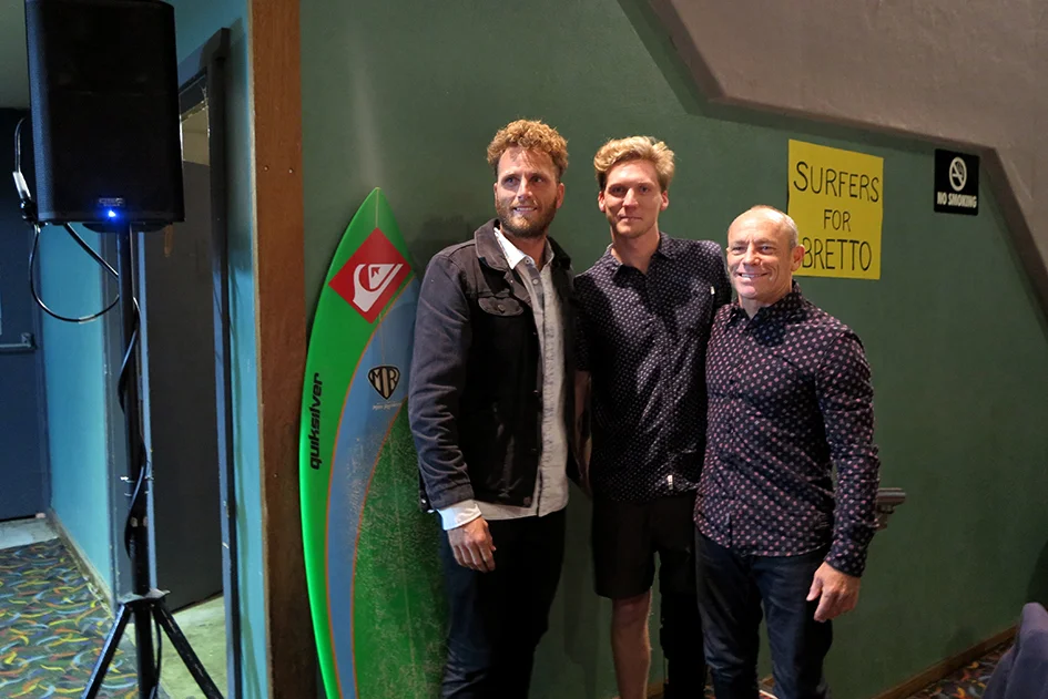 The Winning bidder on the T.C X M.R craft, Mr otton with Brett and T.C