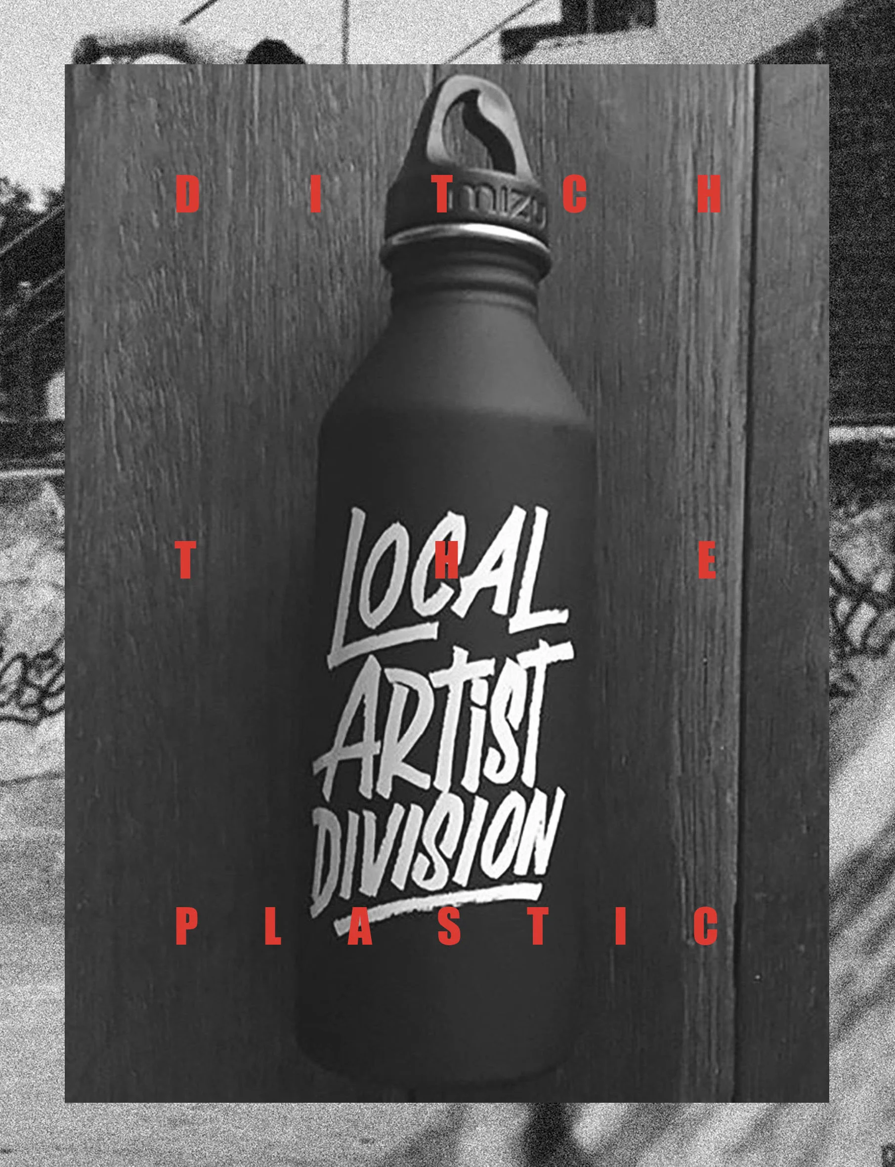 LA' Division x Mizu stainless steel water bottle designed by Adrian Repeti