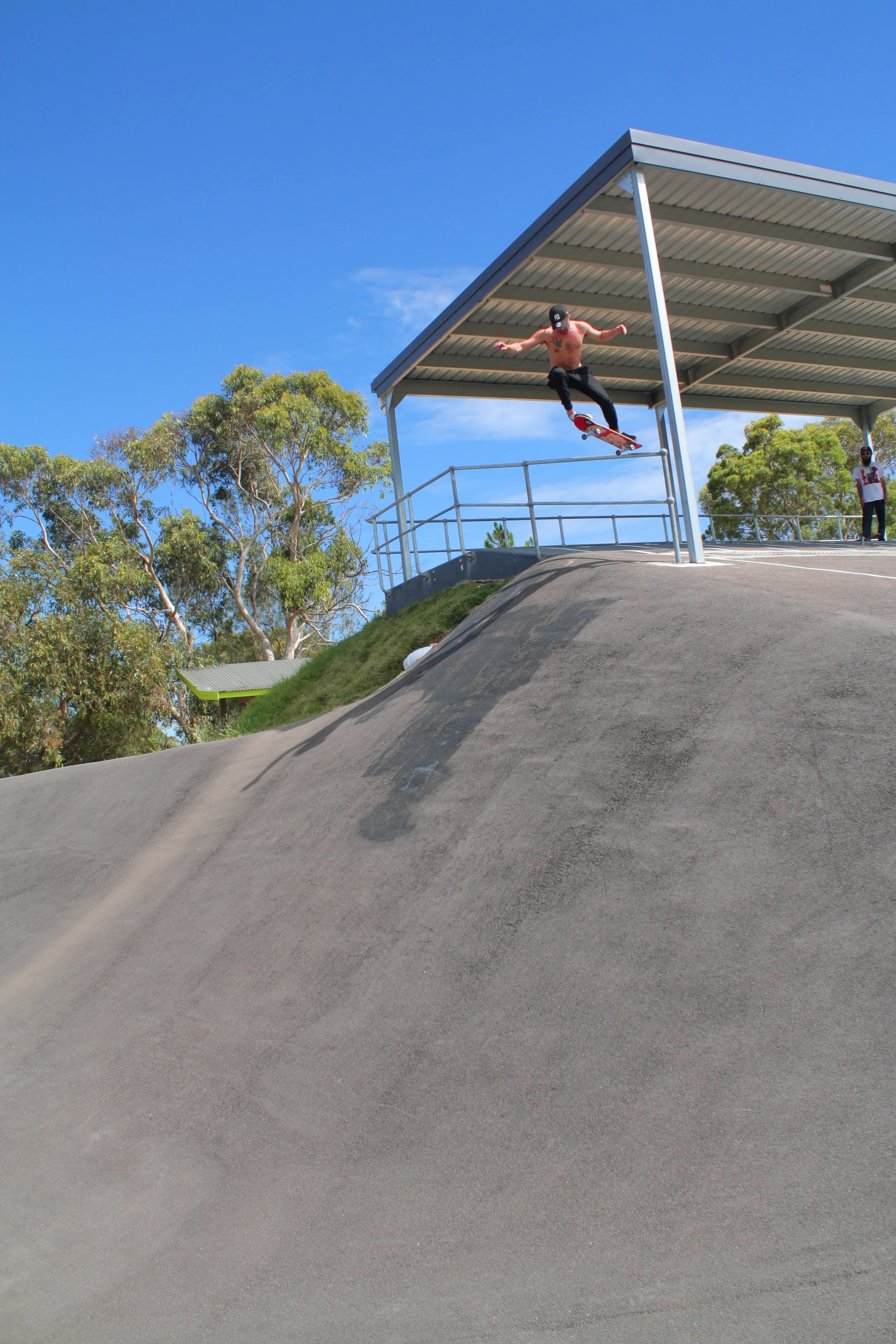  Go to the skatepark and skate the BMX track. Mitch Lee took the drop twice because i didn’t like the angle on the first shot. Turns out the first angle was better anyway. Sorry Mitch. 