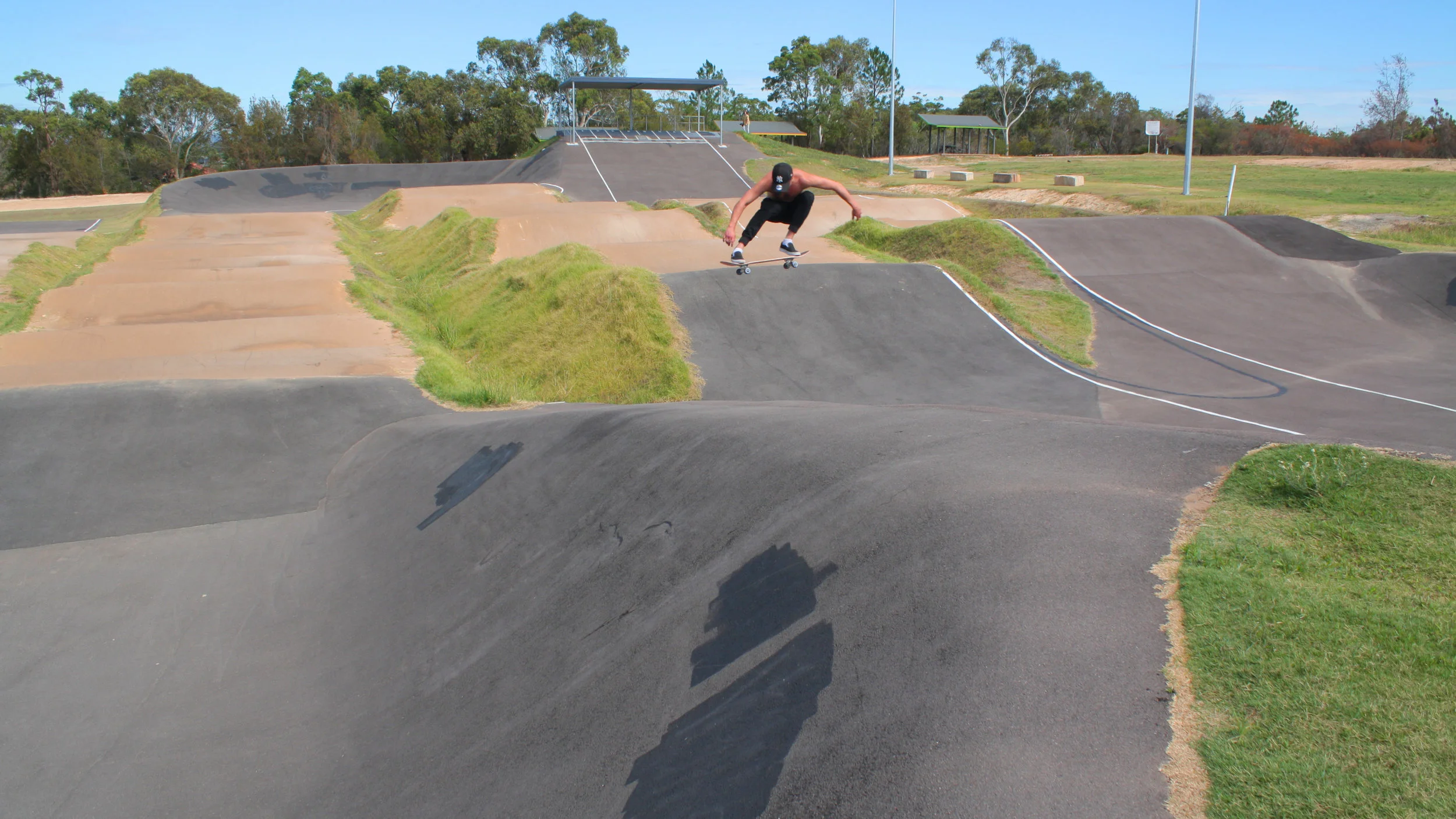Mitch Lee, burn to burn on the track.