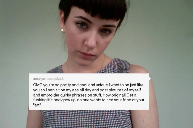 This Tumblr User Shows Her Horrific Anonymous Messages In A Powerful Art Project