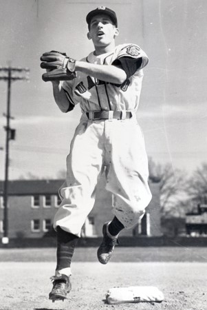 A rare photo of Mr. I from his playing days. A scrappy middle infielder who perfected the art of floating above the field, Mr. I didn't make it to the show, so he bought a big league team instead. Oddly, none of his players can float. 