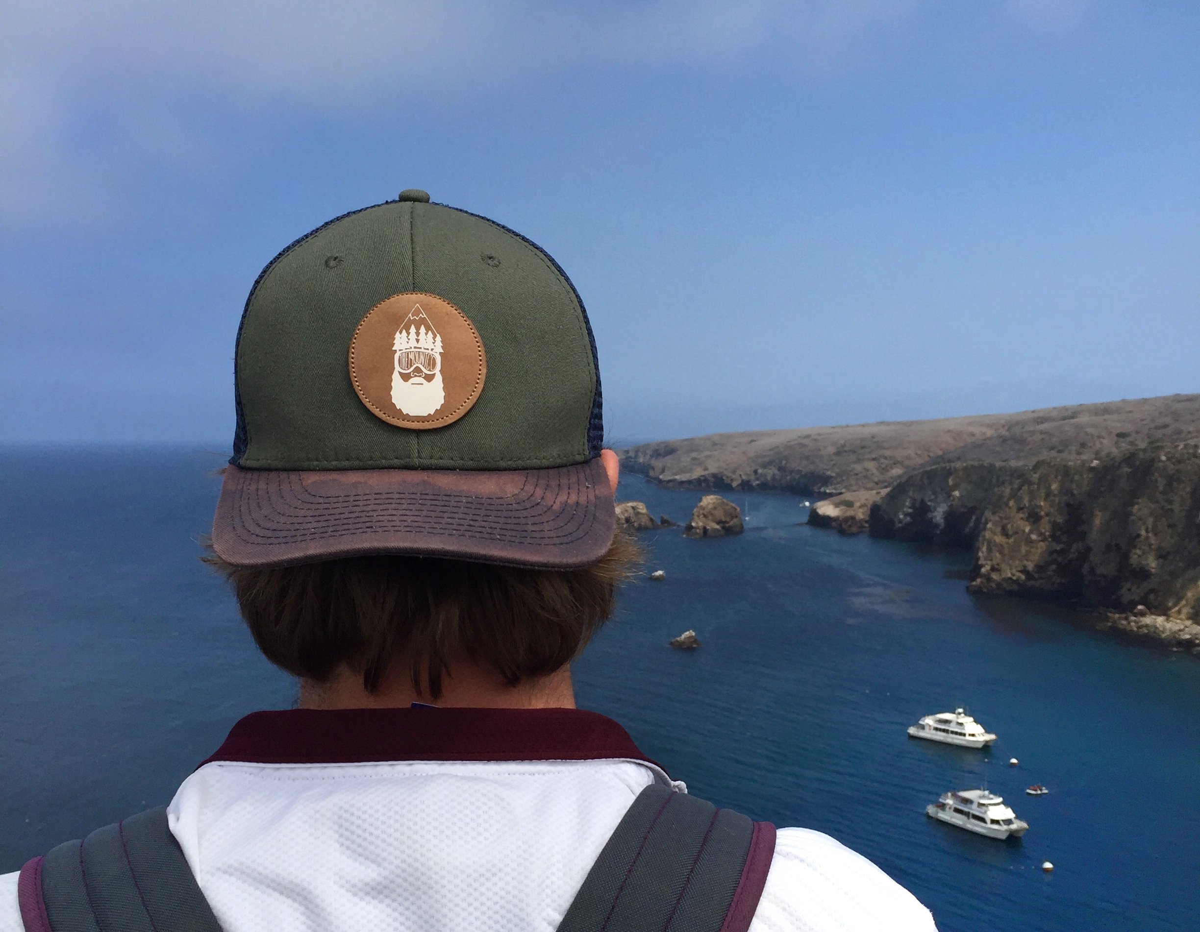 This is Kyle Koseck sporting The Bearded Man on Channel Islands. What are the friggin odds that this would happen? Kyle sends us a photo from the Channel Islands while The Bearded Man is touring the Channel Islands. If I get a photo from Yosemite tomorrow I may cry.