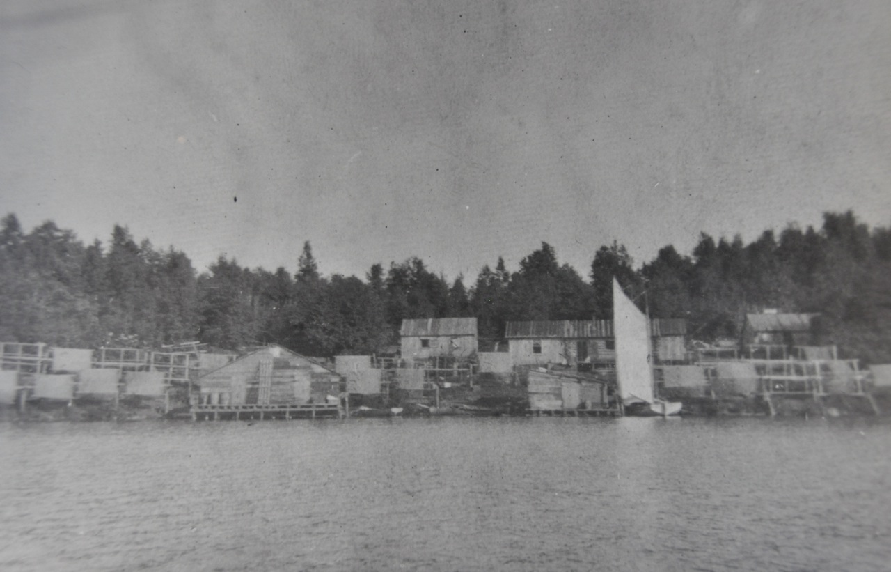 Shanties on Isle Royal before becoming a National Park. The second shanty on the left was rumored to be the summer home of notoriously reclusive Dales Snoots, at the time the only man to have an IQ over 195. He went on to invent the steam powered toothbrush. 