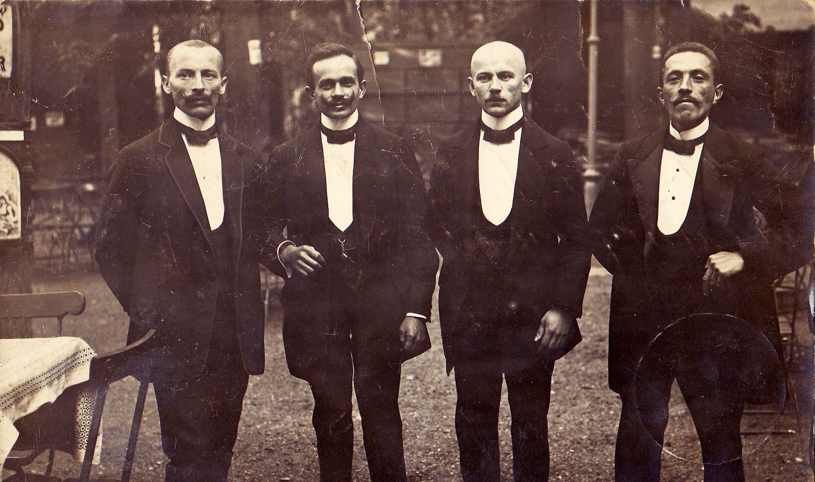 Pepe comes from a long line of waiters. Seen here from left to right - father Javier, Uncle Miguel, Uncle Victor and Grandfather Jose. Javier settled in Arkansas, under the false illusion that it was advantageous to live halfway between the Pacific and Atlantic oceans. 