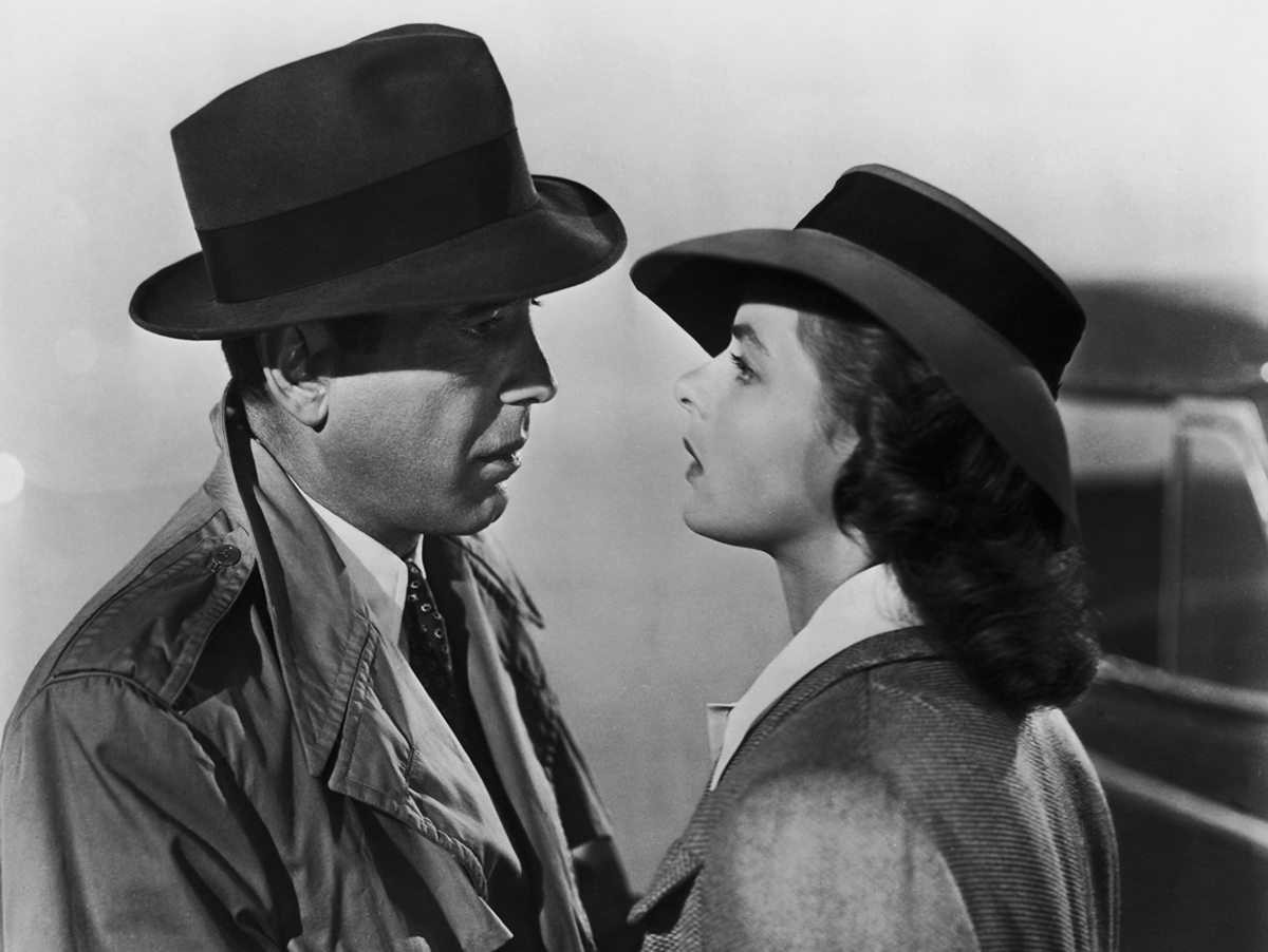 Humphrey Bogart and Ingrid Bergman in a scene from 'Casablanca. Slim behind the front desk told me that a few scenes from the movie were actually filmed at the hotel. Maybe that was Bogart standing in the corner of my room all night. When I woke up there were cigarette butts all over the floor. 