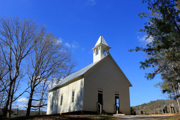 METHODIST CHURCH, ESTABLISHED IN 1820’S, REBUILT IN 1902. THE CIVIL WAR DIVIDED THE CONGREGATION AND ANOTHER CHURCH WAS BUILT ON THE OPPOSITE SIDE OF THE COVE.