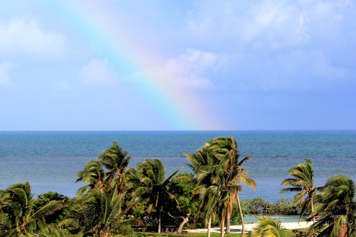 THE EASTERN EDGE OF BOCA CHITA KEY. A SERIES OF STORM CLOUDS BRUSHED UP AGAINST US, BUT NEVER OPENED. YET SOMEHOW A RAINBOW APPEARED. COINCIDENCE? I THINK NOT MY FRIEND.