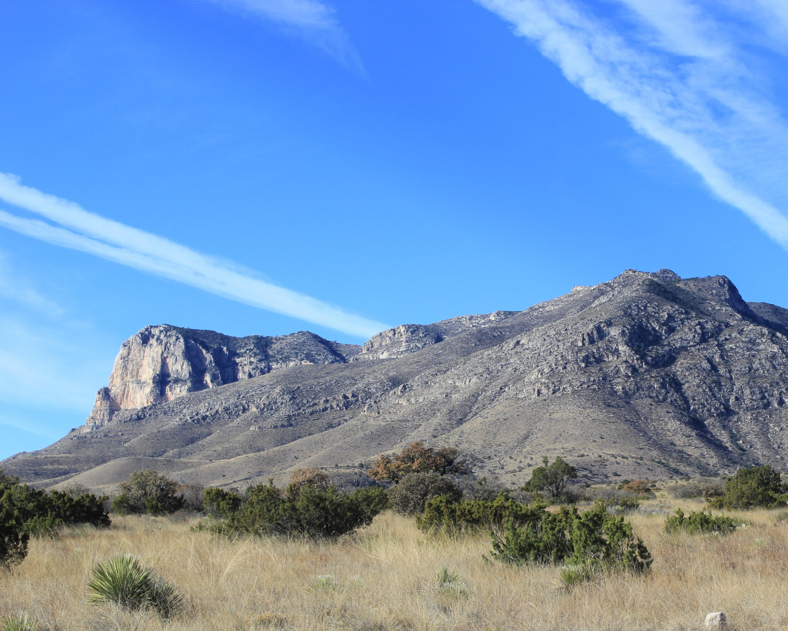 El Capitan from the northeast. A massive wall looming over the desert.