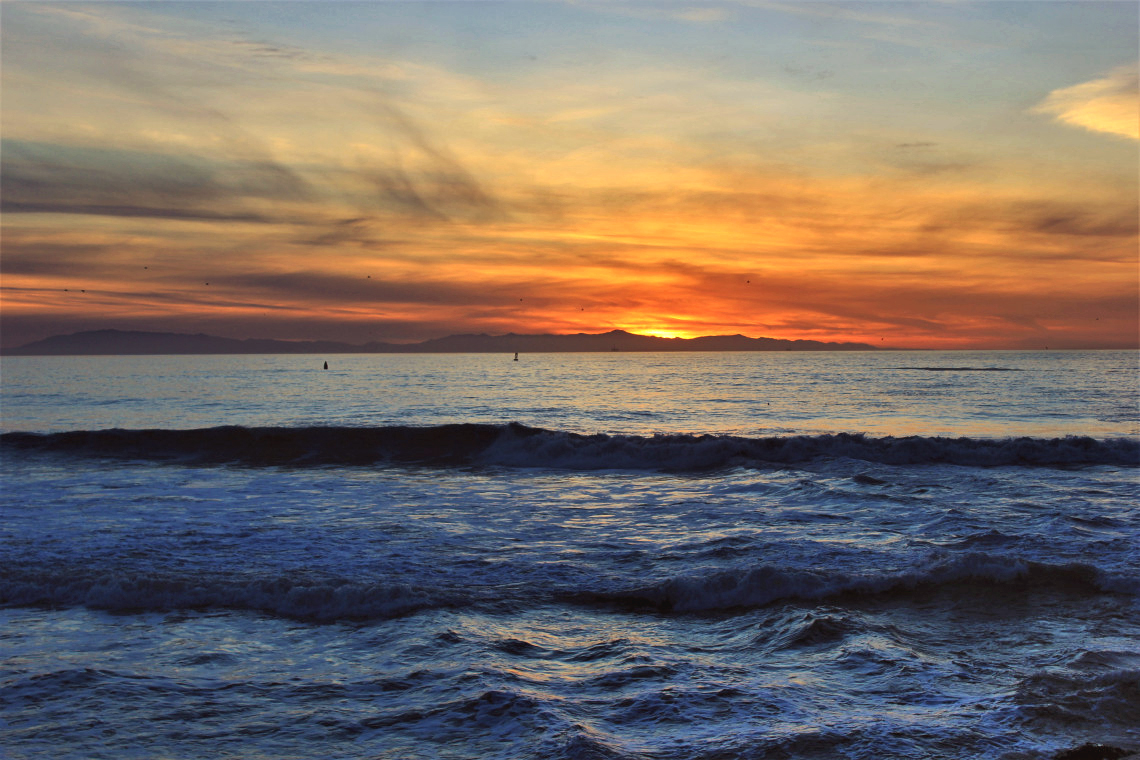 View of the Channel Islands from Ventura Promenade. I met a young man by the name of Andy on the promenade. I think he was 22. Wise far beyond his years. One of the best conversations of the trip.