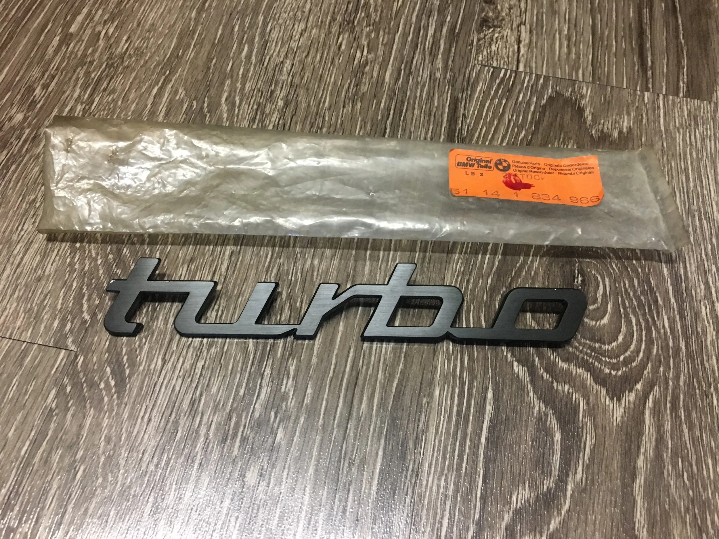 BMW 2002 Turbo rear badge/emblem (NOS)