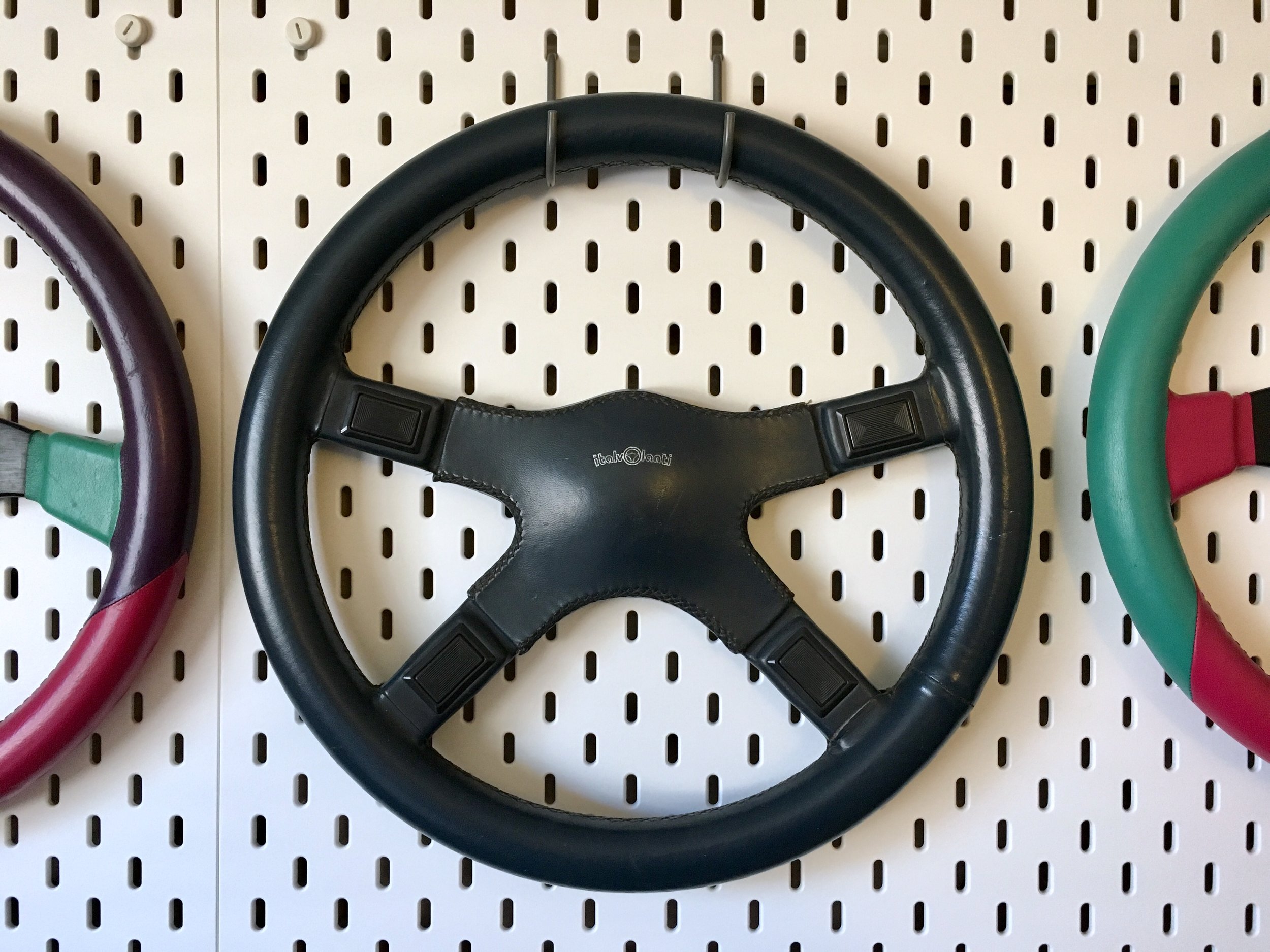 1985 Italvolanti Corsa blue leather steering wheel (370mm)