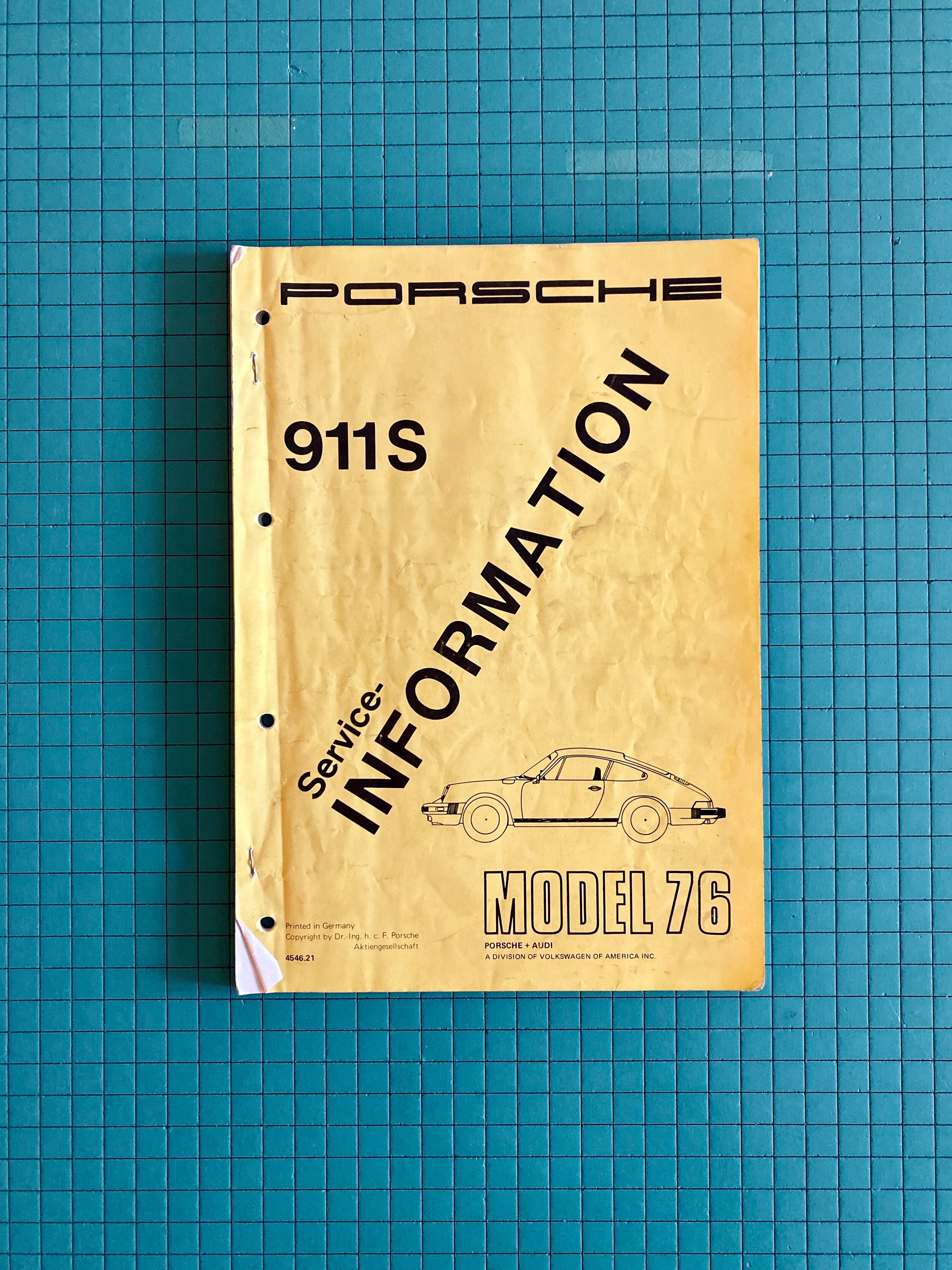 Porsche Service Information Booklet - Model 76 (911S)