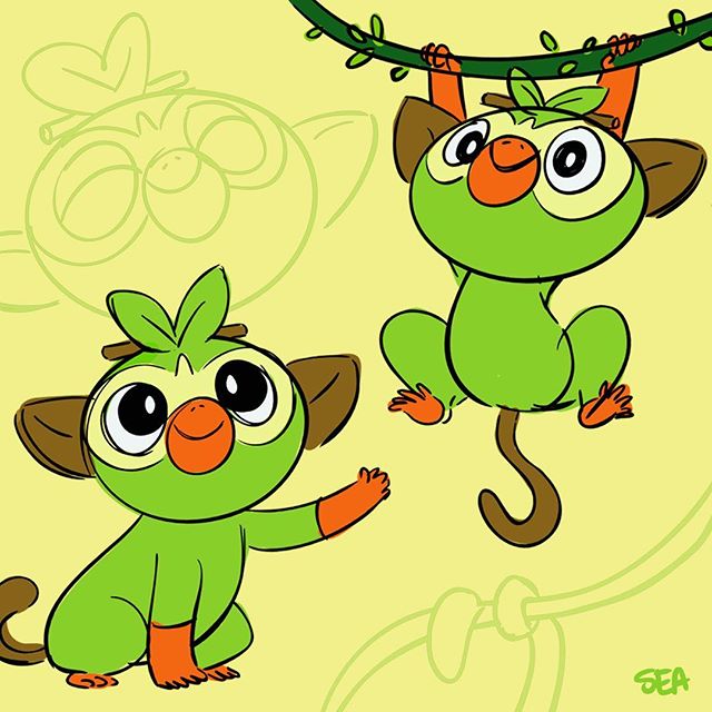 This little pal brought me back to Instagram!!! Hello!! 🐵😍🐒 Swipe ⬅️ to get grookied. #Grookey #PokemonSwordandShield #whydidimakethis #giveusthisevolution
