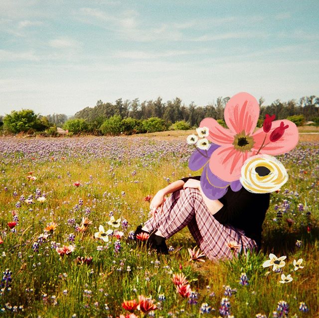 Just a flower moon baby sitting in her field 🌙🌸🌻// Had another beautiful trip around the sun - thank you to all who made it so special! 🥰🌸🌸🌸 #35mm #wildflowers #illustration