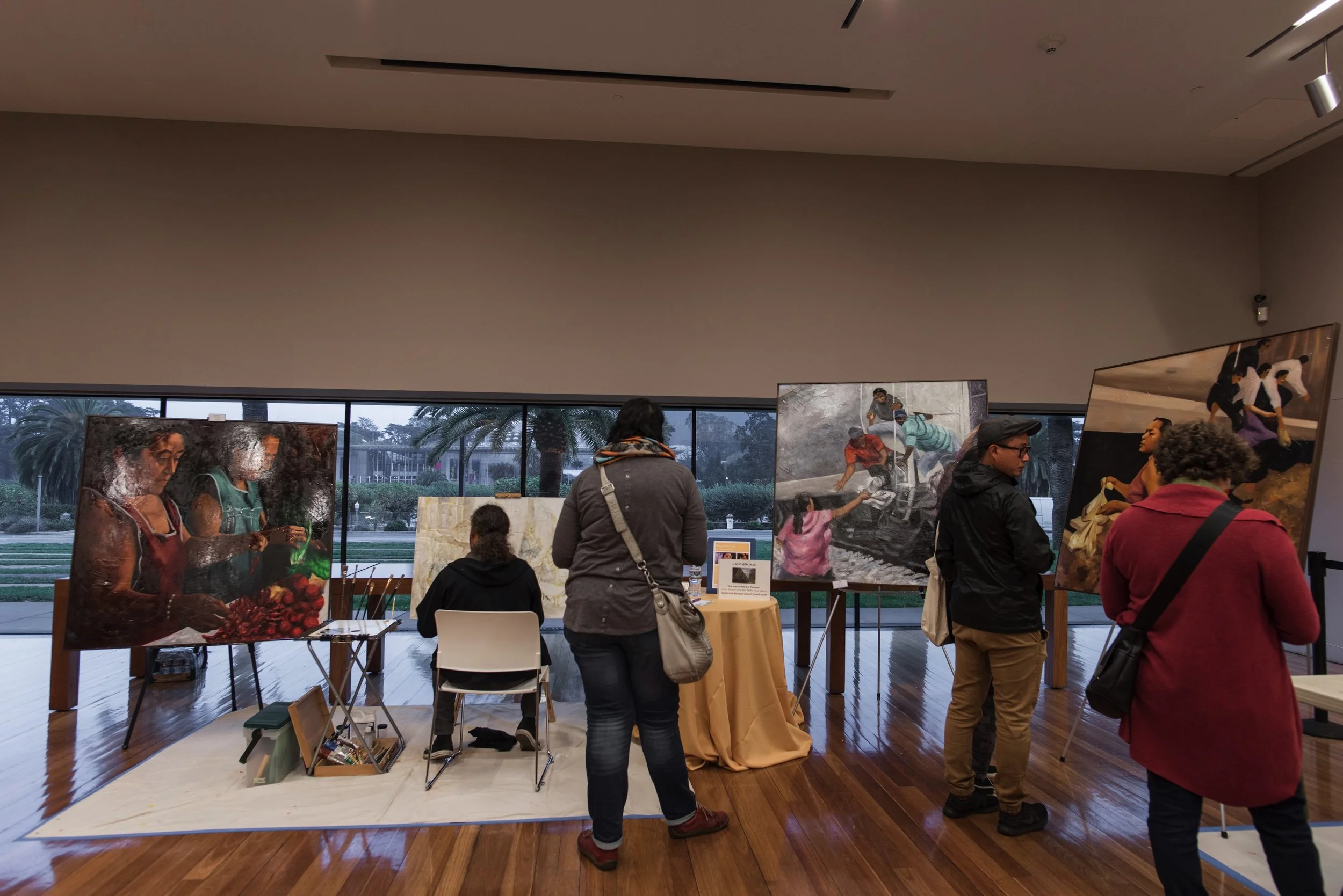 Painting live @ the de Young Museum