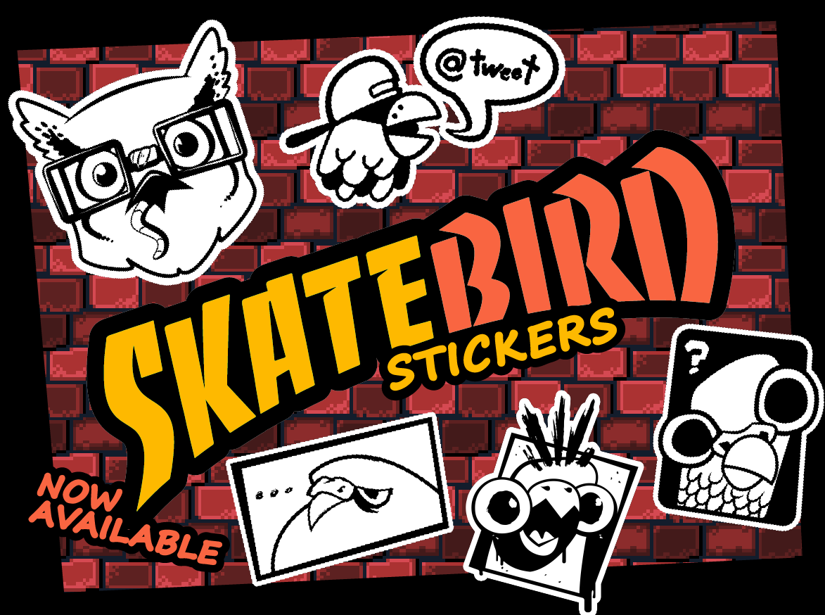 Skatebird Stickers