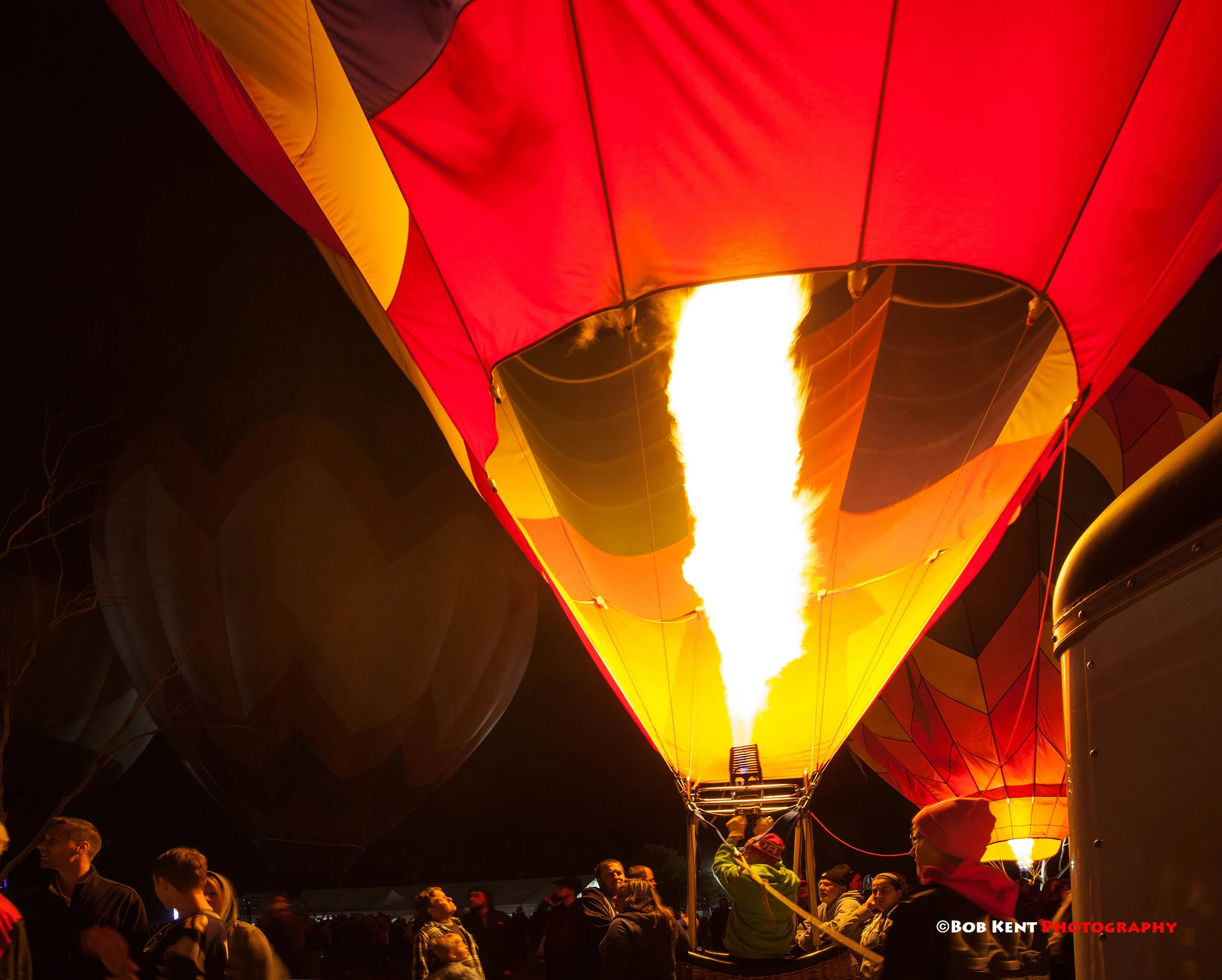 The flame lit up the bystanders and you could feel the heat from a distance!