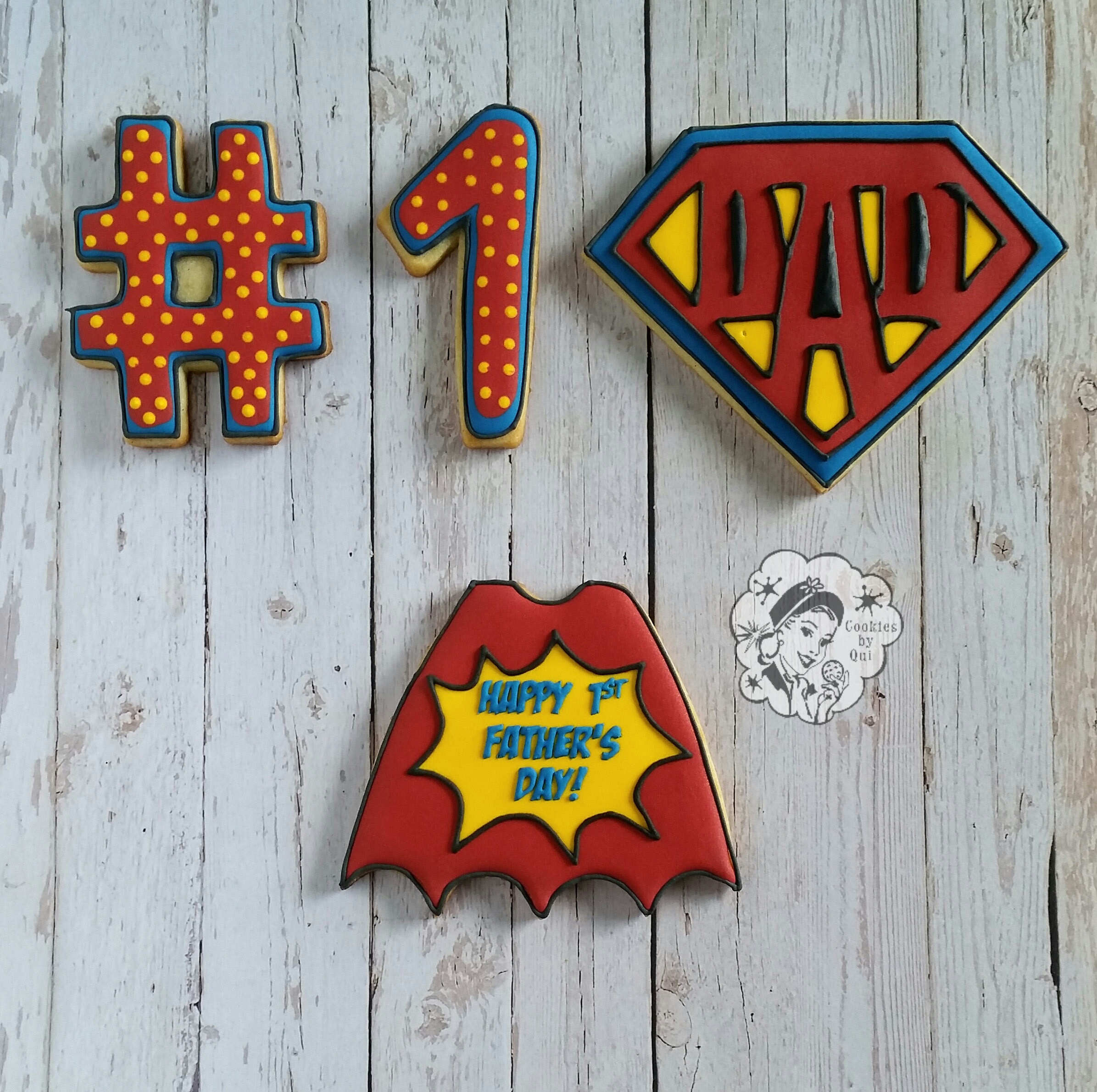 Superhero Father's Day Cookie - Cookies by Qui Geelong