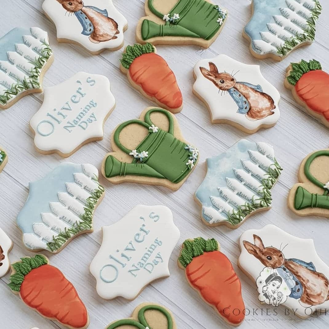 Peter Rabbit Mr. McGregor's Garden Inspired Naming Day Cookies