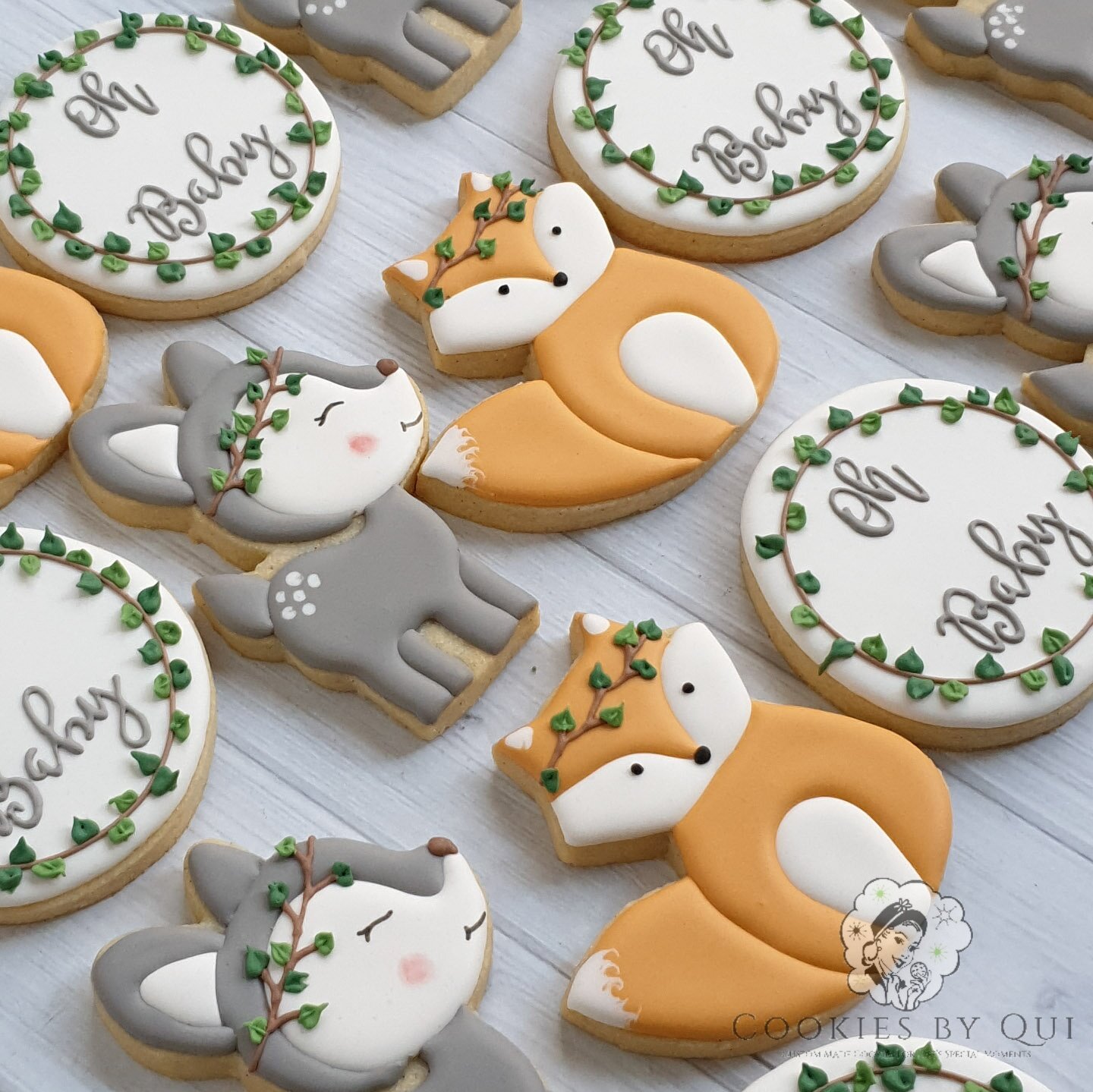 Oh Baby Woodland Baby Shower Cookies - Cookies by Qui Geelong.jpg