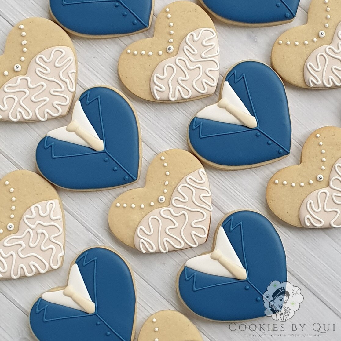 Nude Palette Wedding Hearts - Cookies by Qui Geelong.jpg