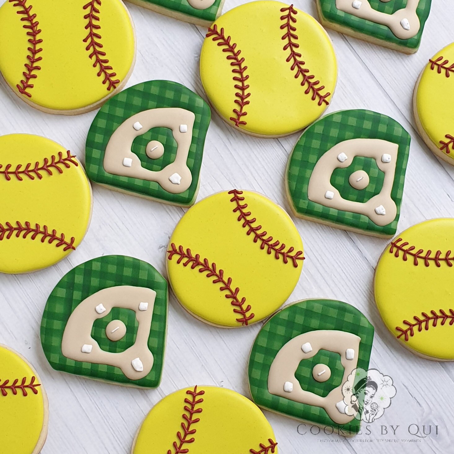 Softball Themed Cookies - Cookies by Qui Geelong.jpg